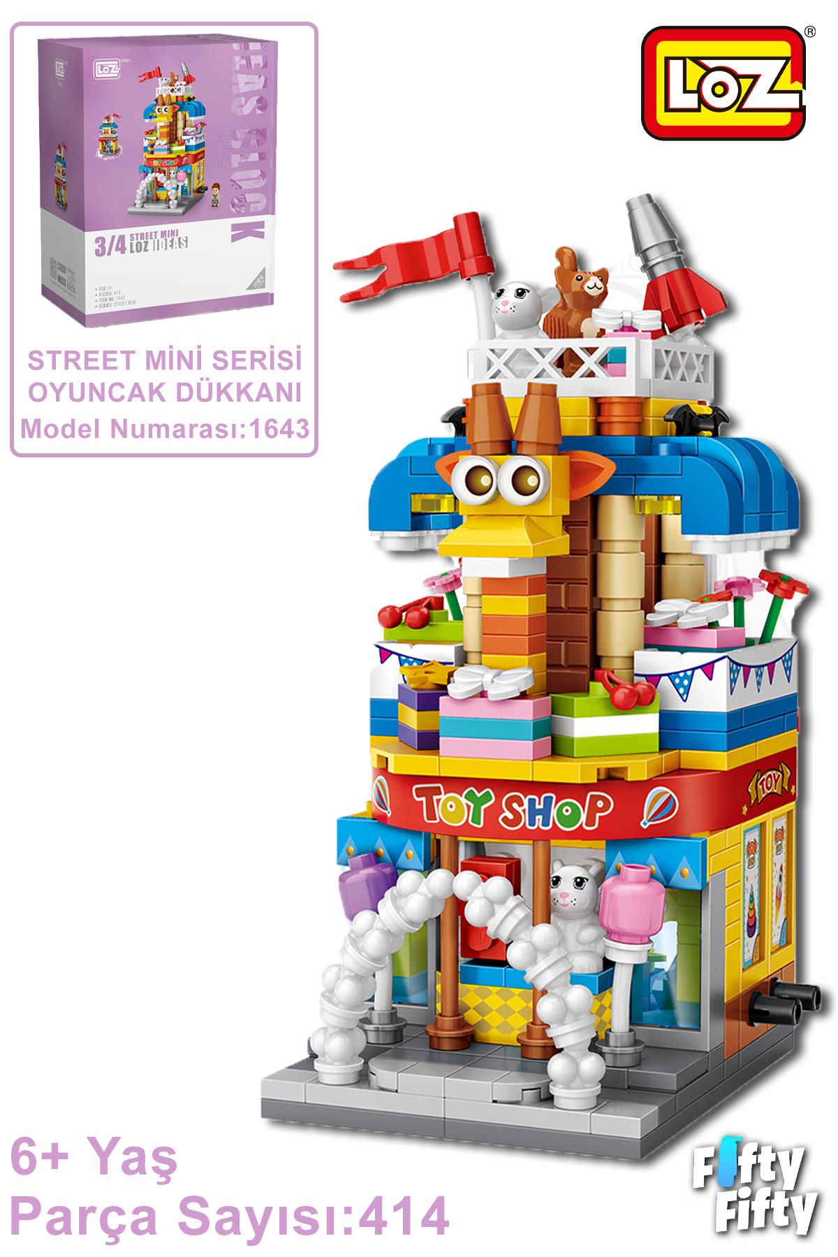 Loz Street Mini Serisi Oyuncak Dükkanı -LZ1643 (414 Parça) Oyuncak Yapım Seti