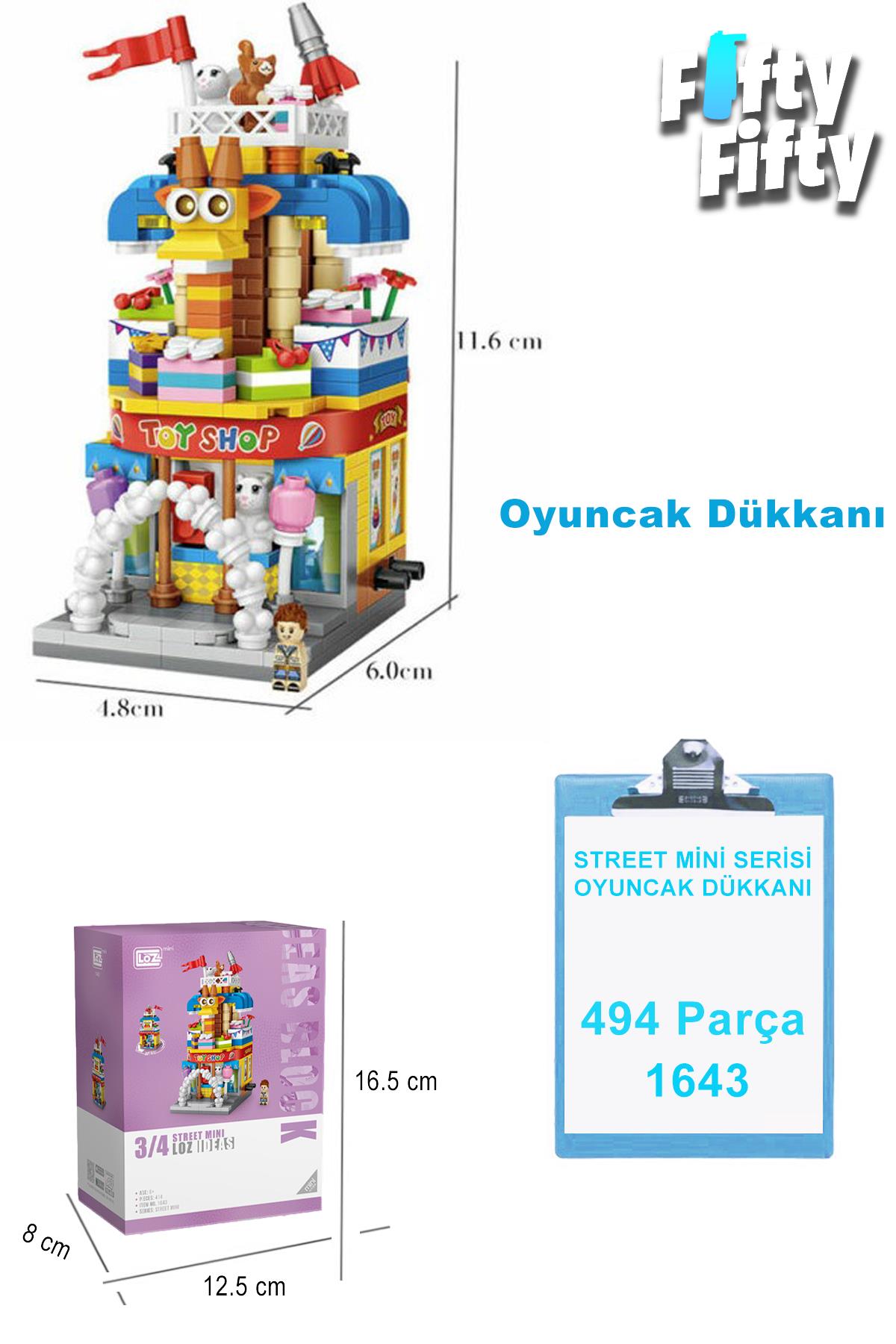 Loz Street Mini Serisi Oyuncak Dükkanı -LZ1643 (414 Parça) Oyuncak Yapım Seti