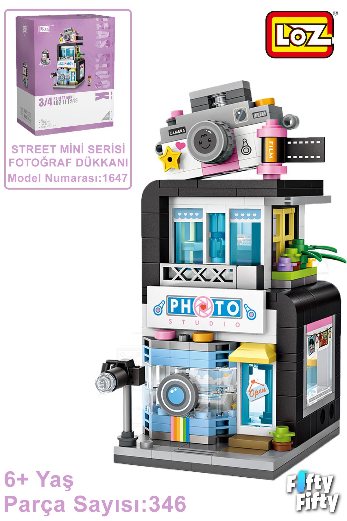 Loz Street Mini Serisi Fotoğraf Dükkanı -LZ1647 (346 Parça) Oyuncak Yapım Seti