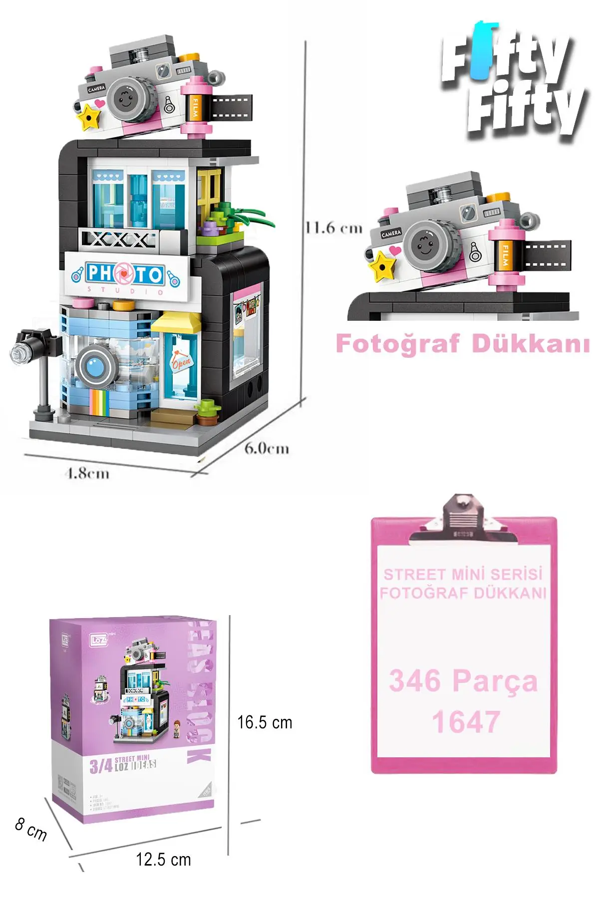 Loz Street Mini Serisi Fotoğraf Dükkanı -LZ1647 (346 Parça) Oyuncak Yapım Seti