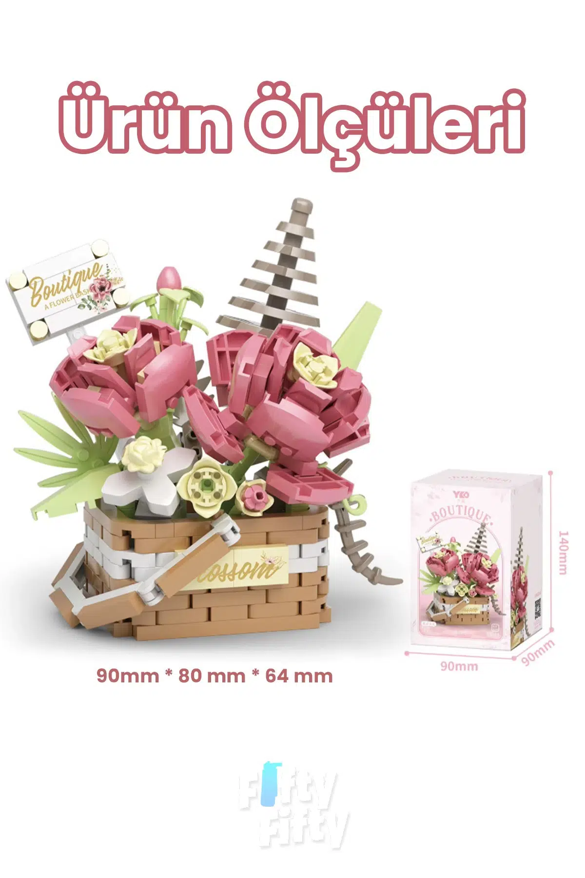 Panlos BOUTIQUE Serisi Mini Çiçek Buketi 395 Parça Oyuncak Yapım Seti -FFP1088