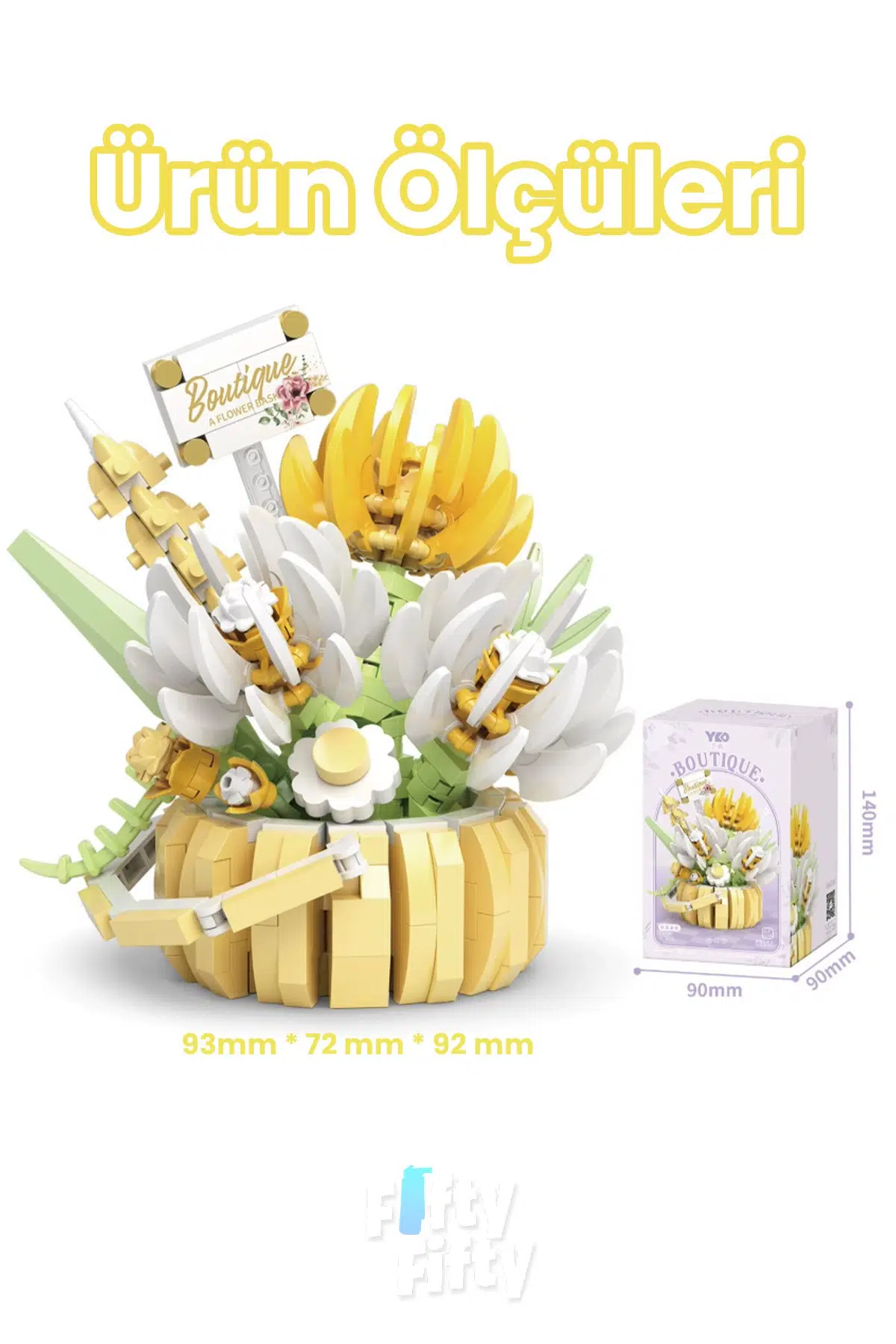 Panlos BOUTIQUE Serisi Mini Çiçek Buketi 517 Parça Oyuncak Yapım Seti -FFP1089