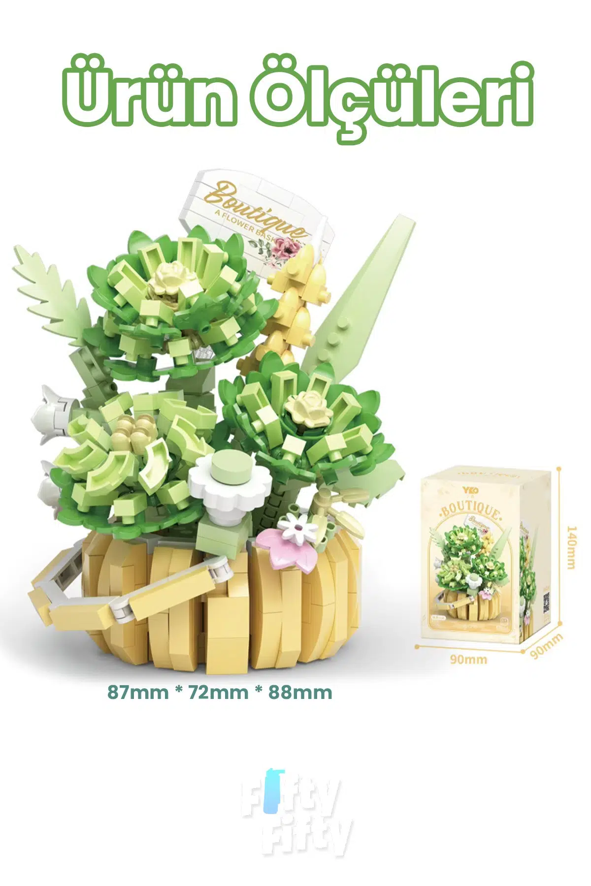 Panlos BOUTIQUE Serisi Mini Çiçek Buketi 524 Parça Oyuncak Yapım Seti -FFP1091