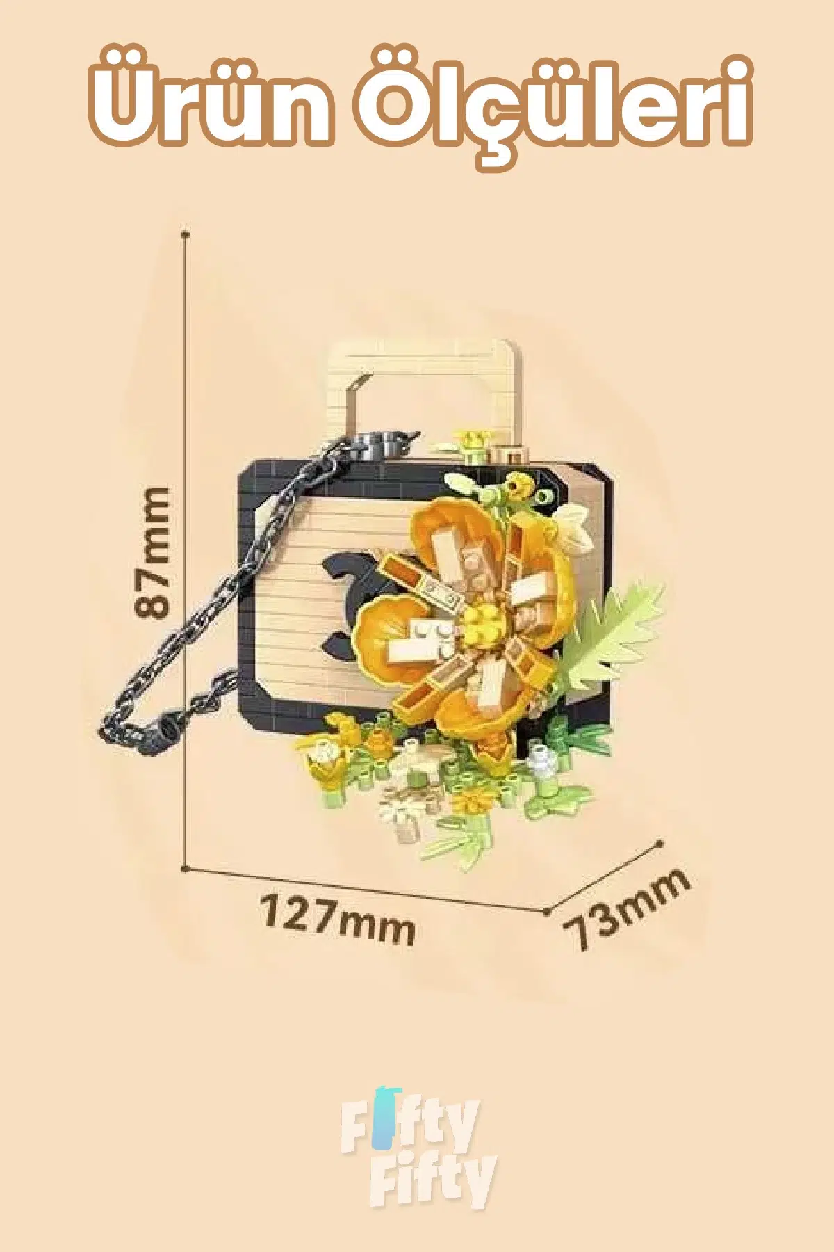 Panlos BOUTIQUE Serisi Siyah Çanta Figürü 484 Parça Oyuncak Yapım Seti -FFP1078