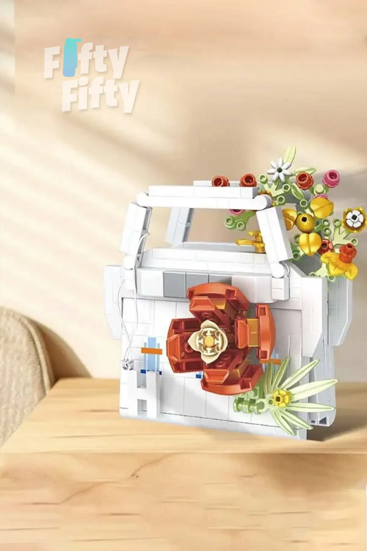 Panlos BOUTIQUE Serisi Beyaz Çanta Figürü 497 Parça Oyuncak Yapım Seti -FFP1079