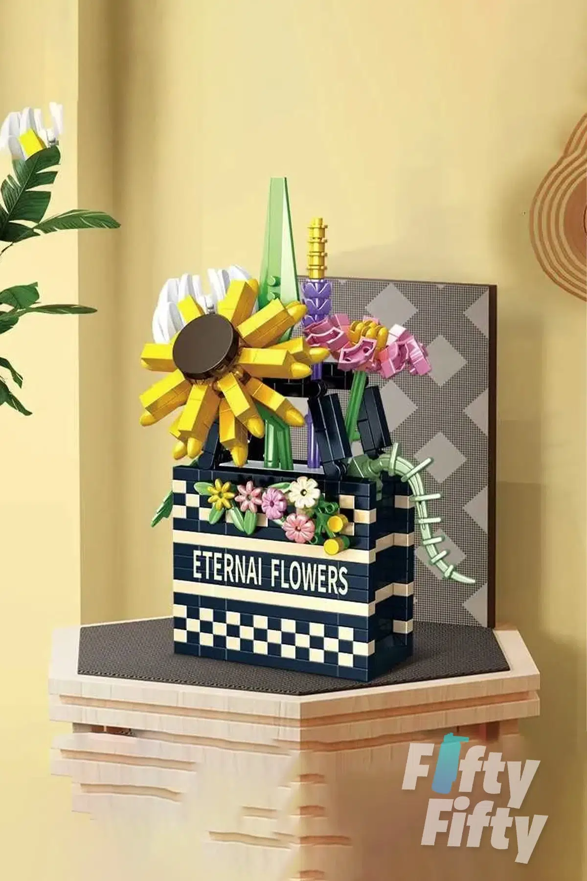 Panlos BOUTIQUE Serisi Siyah Damalı Çanta Figürü 628 Parça Oyuncak Yapım Seti -FFP1074