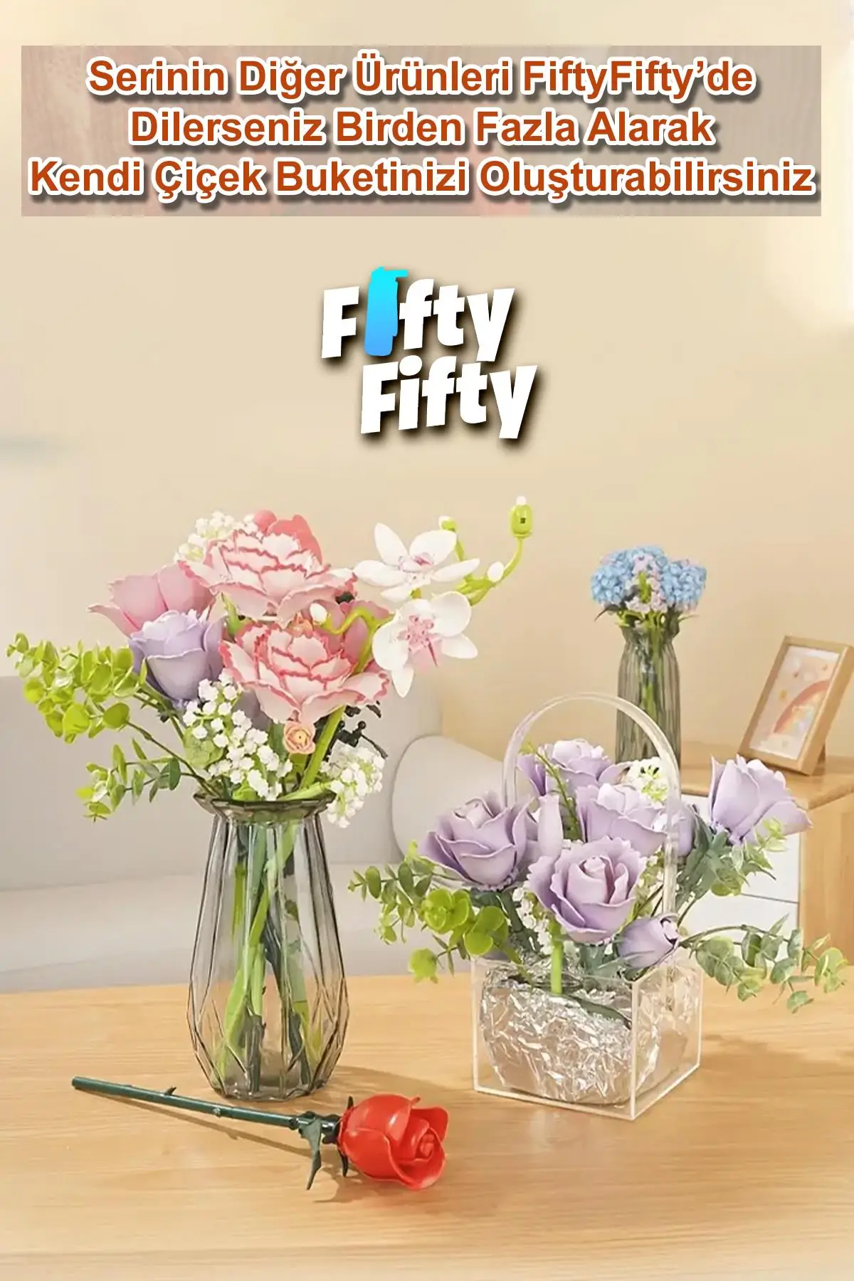 Panlos İnbrixx Serisi Dekoratif ve Koleksiyonluk Phalaenopsis Çiçek Modeli 69 Parça Yapım Seti -FFP655048