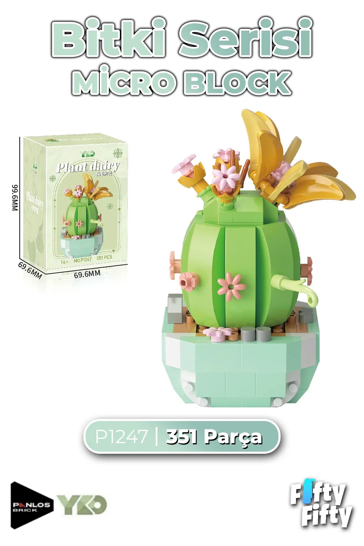 Panlos Micro Block Serisi 1247 Çiçek Buketi 351 Parça Oyuncak Yapım Seti FFP-1247