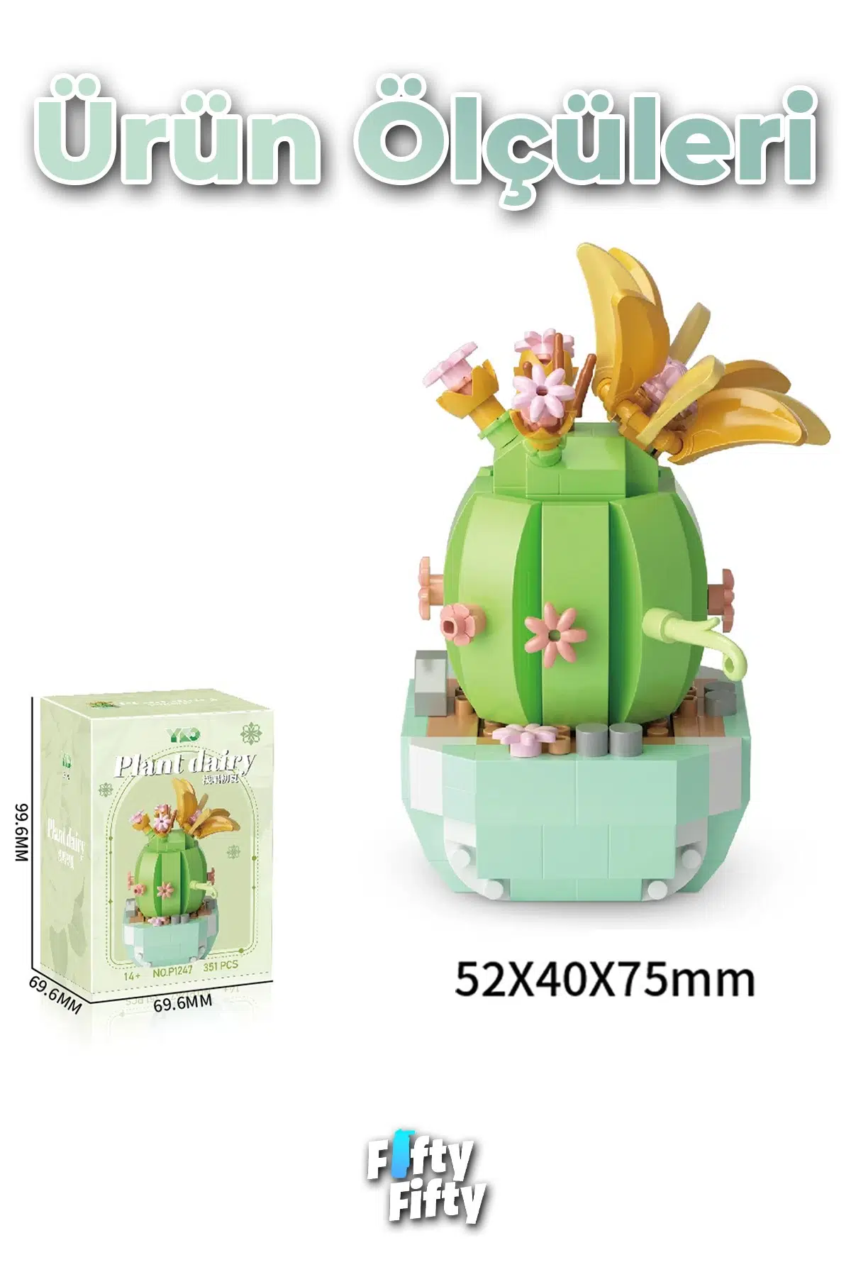 Panlos Micro Block Serisi 1247 Çiçek Buketi 351 Parça Oyuncak Yapım Seti FFP-1247