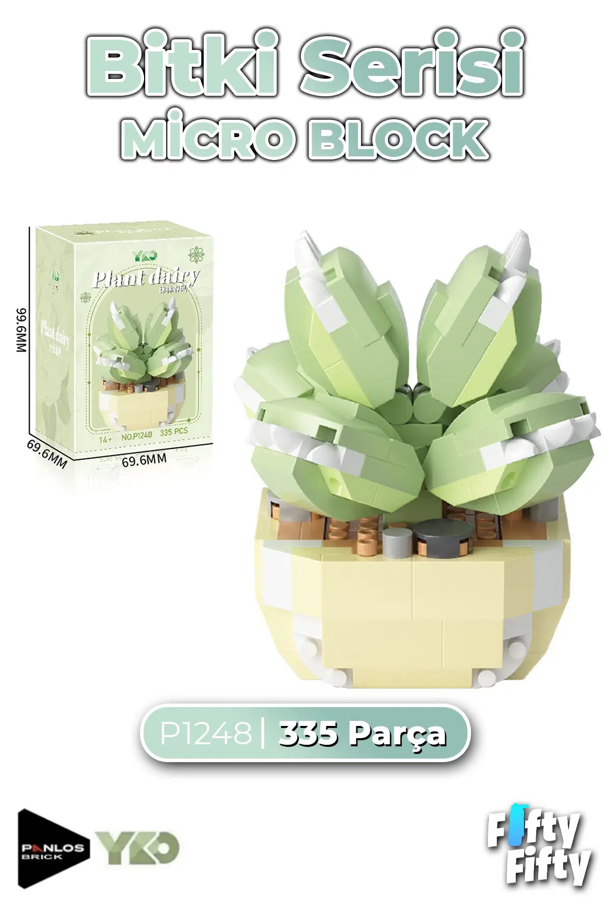 Panlos Micro Block Serisi 1248 Çiçek Buketi 335 Parça Oyuncak Yapım Seti FFP-1248