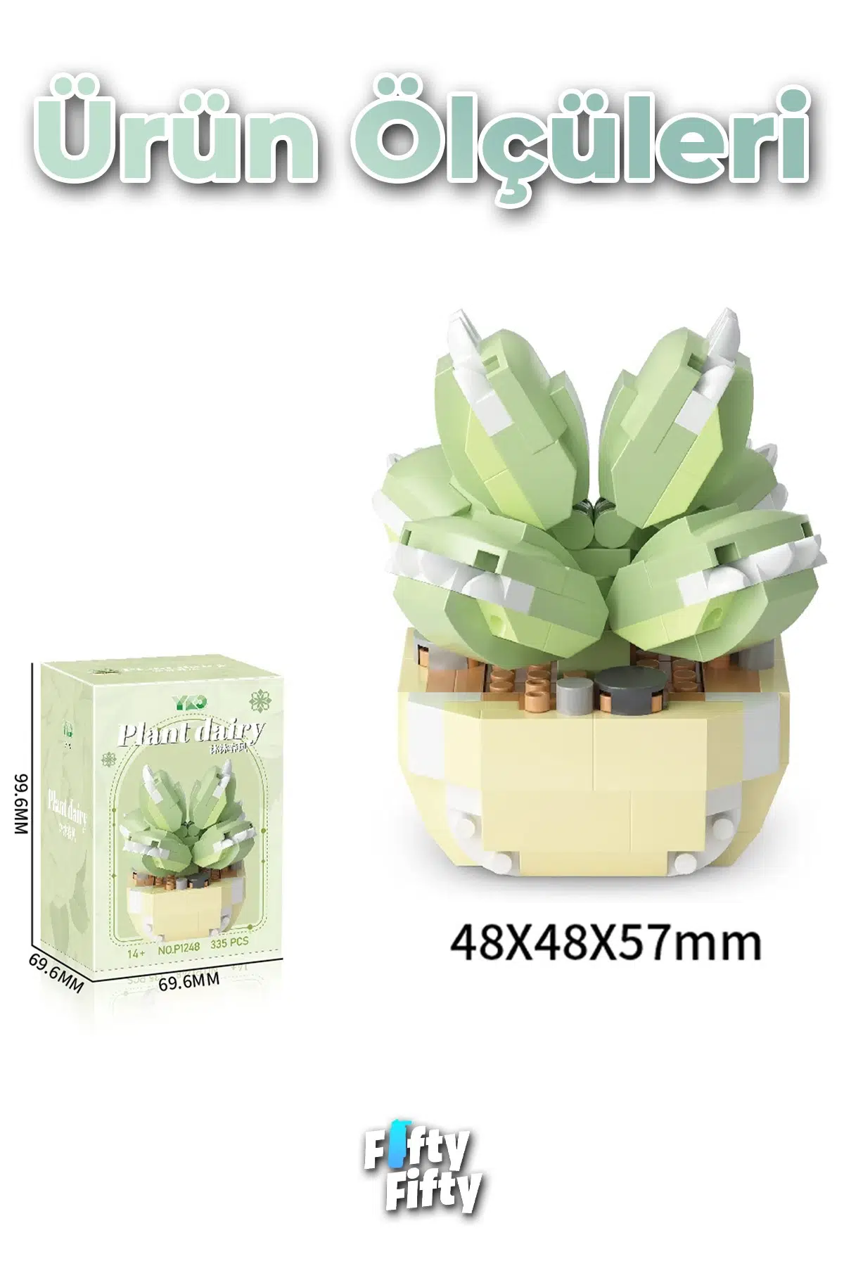 Panlos Micro Block Serisi 1248 Çiçek Buketi 335 Parça Oyuncak Yapım Seti FFP-1248