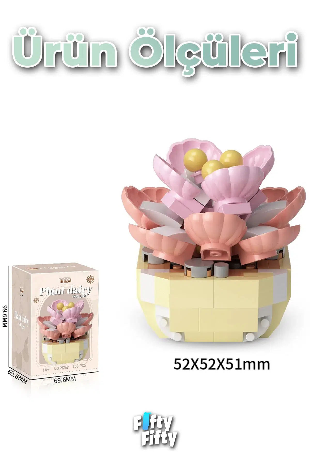 Panlos Micro Block Serisi 1249 Çiçek Buketi 253 Parça Oyuncak Yapım Seti FFP-1249