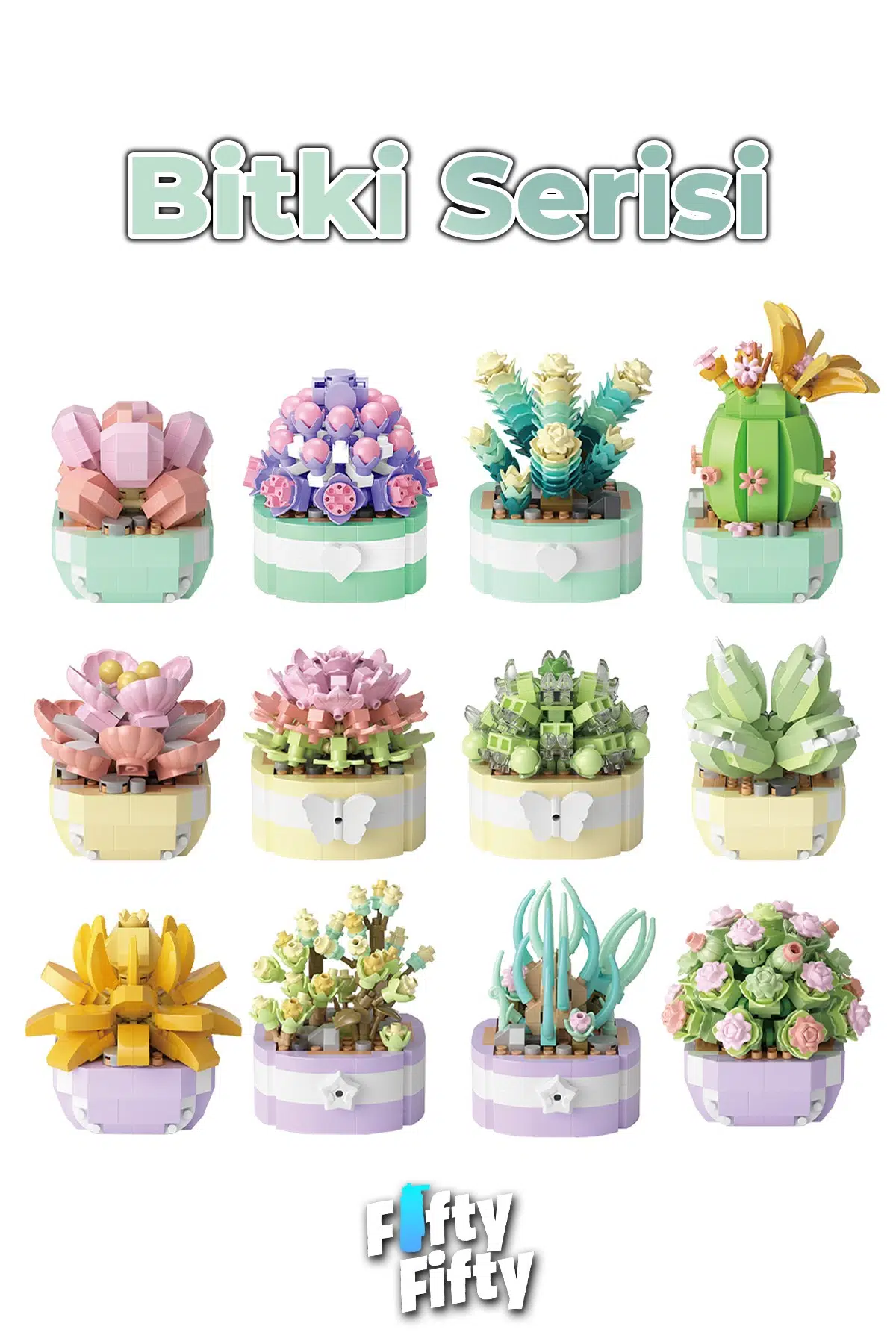 Panlos Micro Block Serisi 1251 Çiçek Buketi 270 Parça Oyuncak Yapım Seti FFP-1251