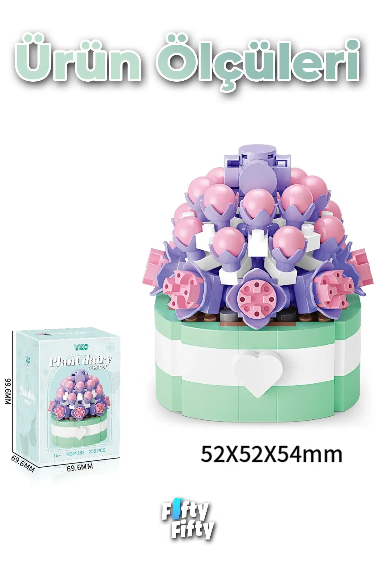 Panlos Micro Block Serisi 1252 Çiçek Buketi 255 Parça Oyuncak Yapım Seti FFP-1252