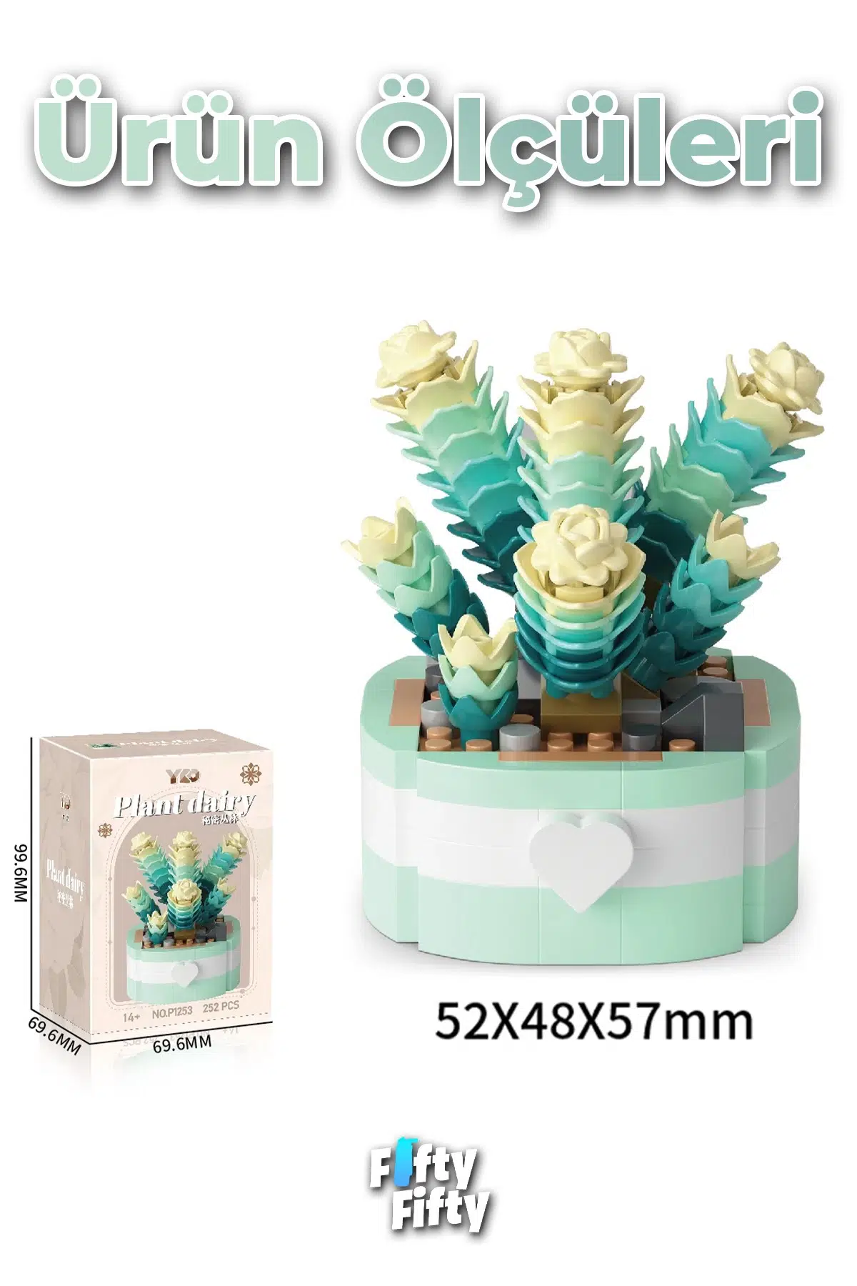 Panlos Micro Block Serisi 1253 Çiçek Buketi 252 Parça Oyuncak Yapım Seti FFP-1253