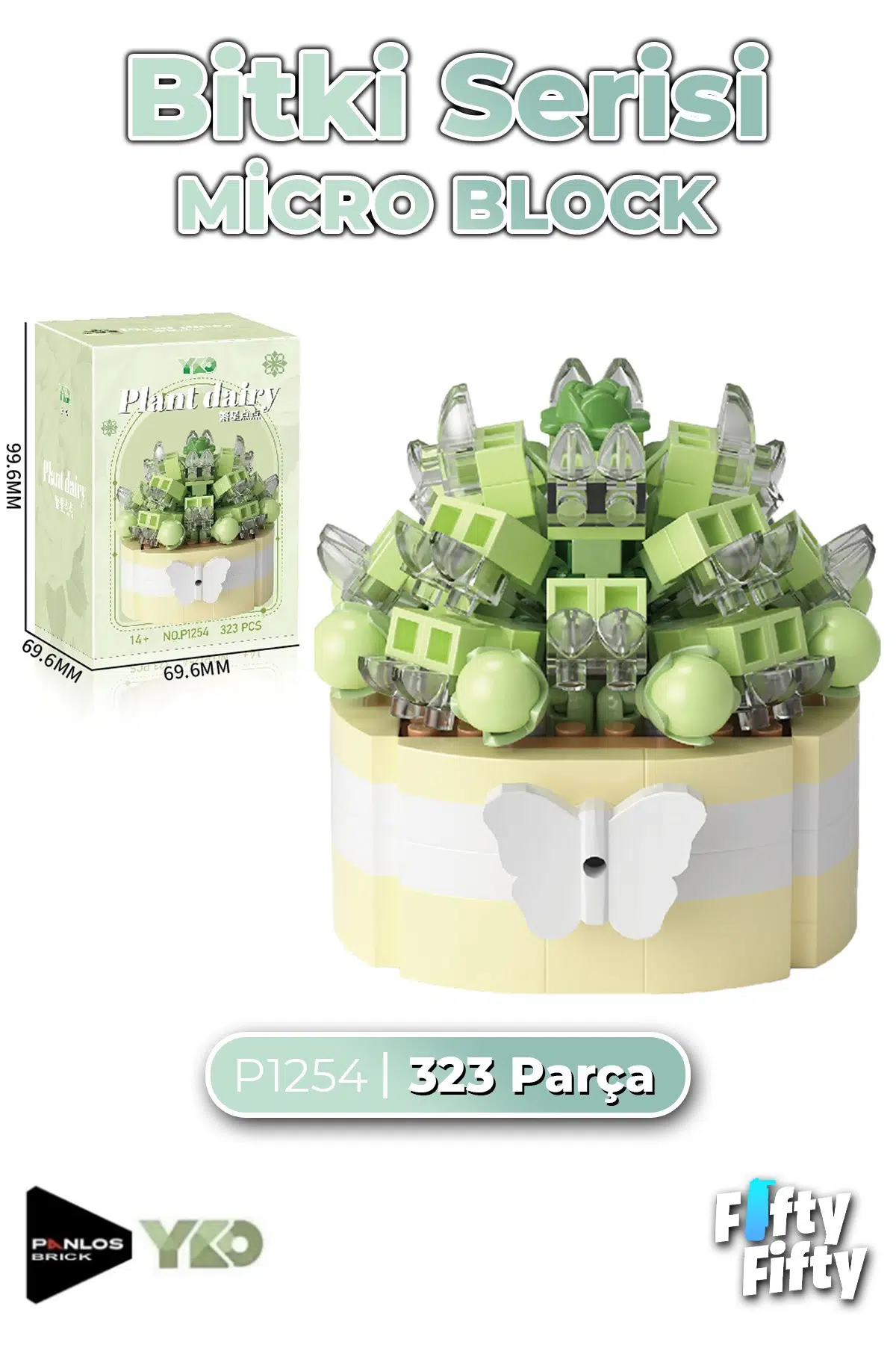 Panlos Micro Block Serisi 1254 Çiçek Buketi 323 Parça Oyuncak Yapım Seti FFP-1254