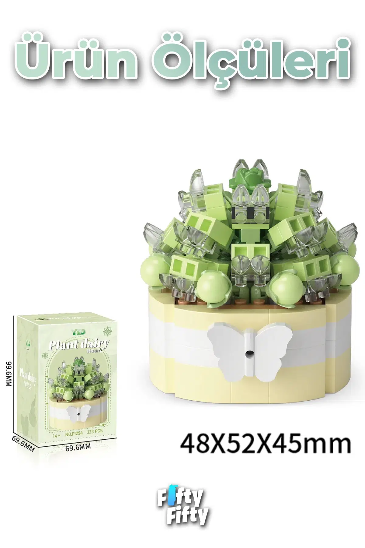 Panlos Micro Block Serisi 1254 Çiçek Buketi 323 Parça Oyuncak Yapım Seti FFP-1254