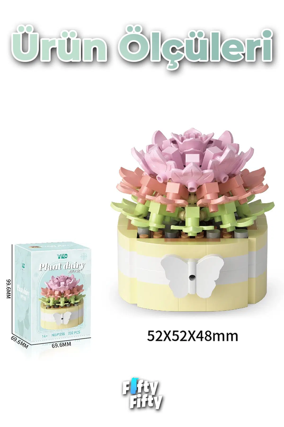 Panlos Micro Block Serisi 1255 Çiçek Buketi 232 Parça Oyuncak Yapım Seti FFP-1255