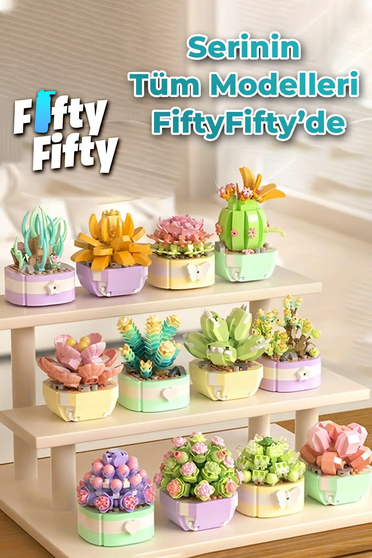 Panlos Micro Block Serisi 1255 Çiçek Buketi 232 Parça Oyuncak Yapım Seti FFP-1255