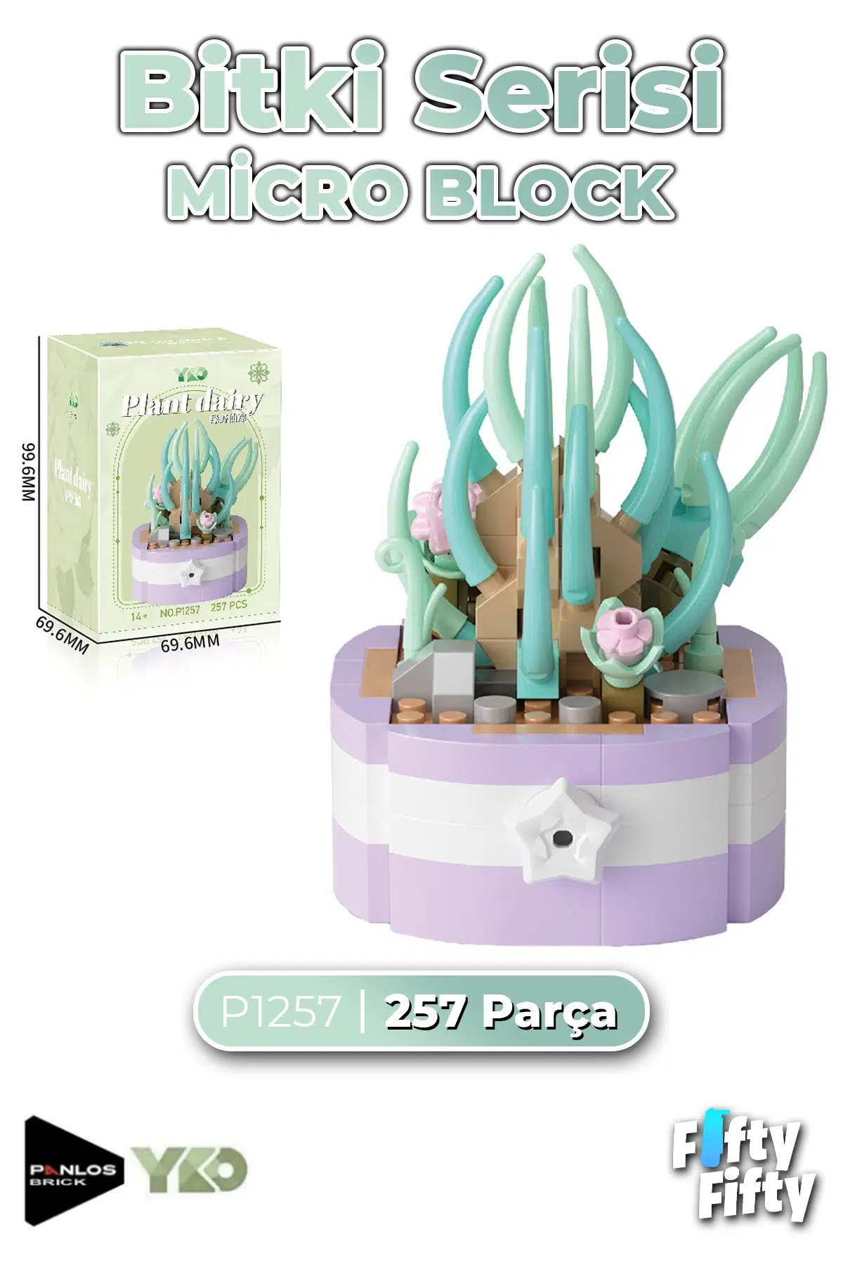 Panlos Micro Block Serisi 1257 Çiçek Buketi 257 Parça Oyuncak Yapım Seti FFP-1257