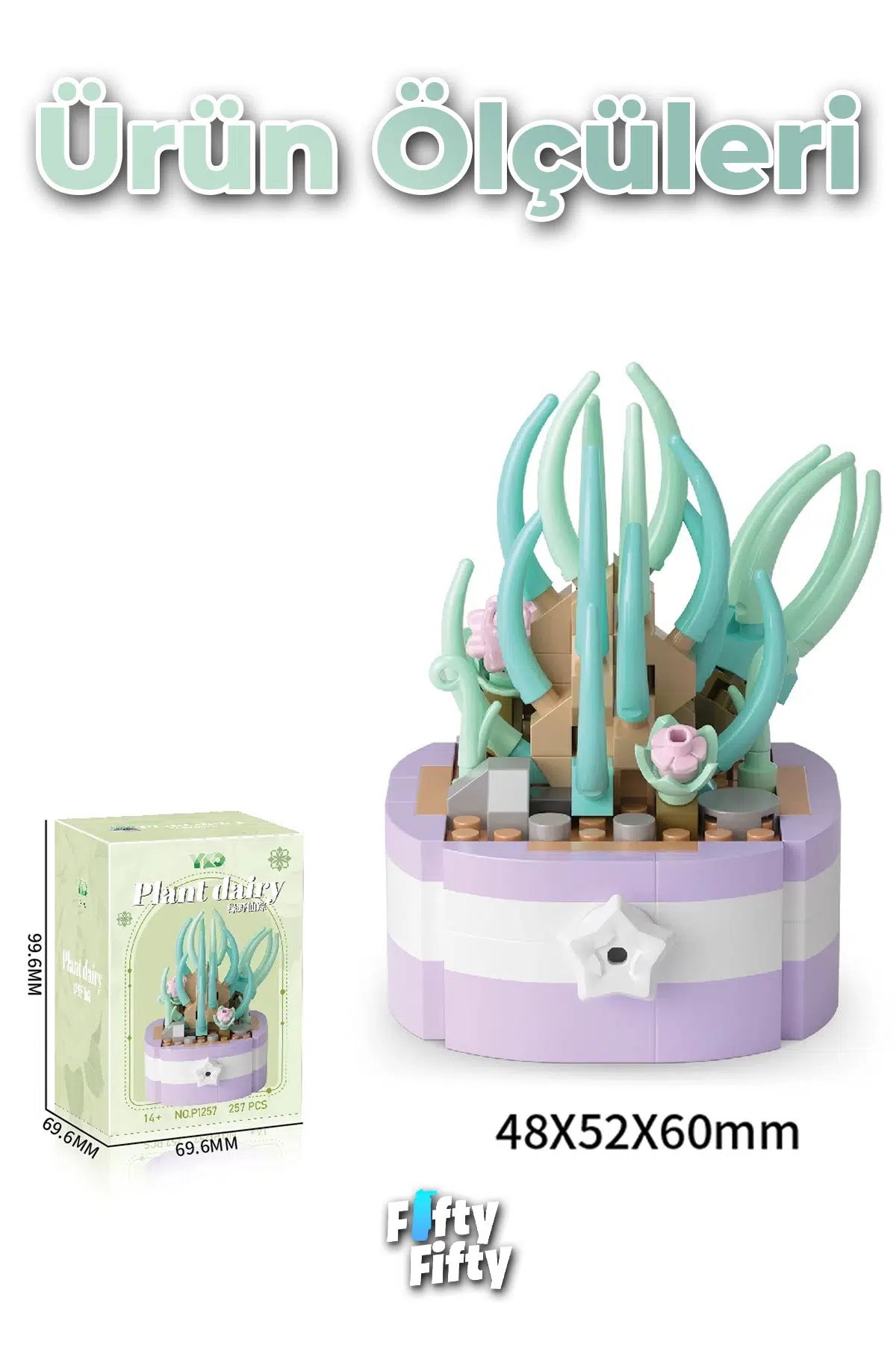 Panlos Micro Block Serisi 1257 Çiçek Buketi 257 Parça Oyuncak Yapım Seti FFP-1257