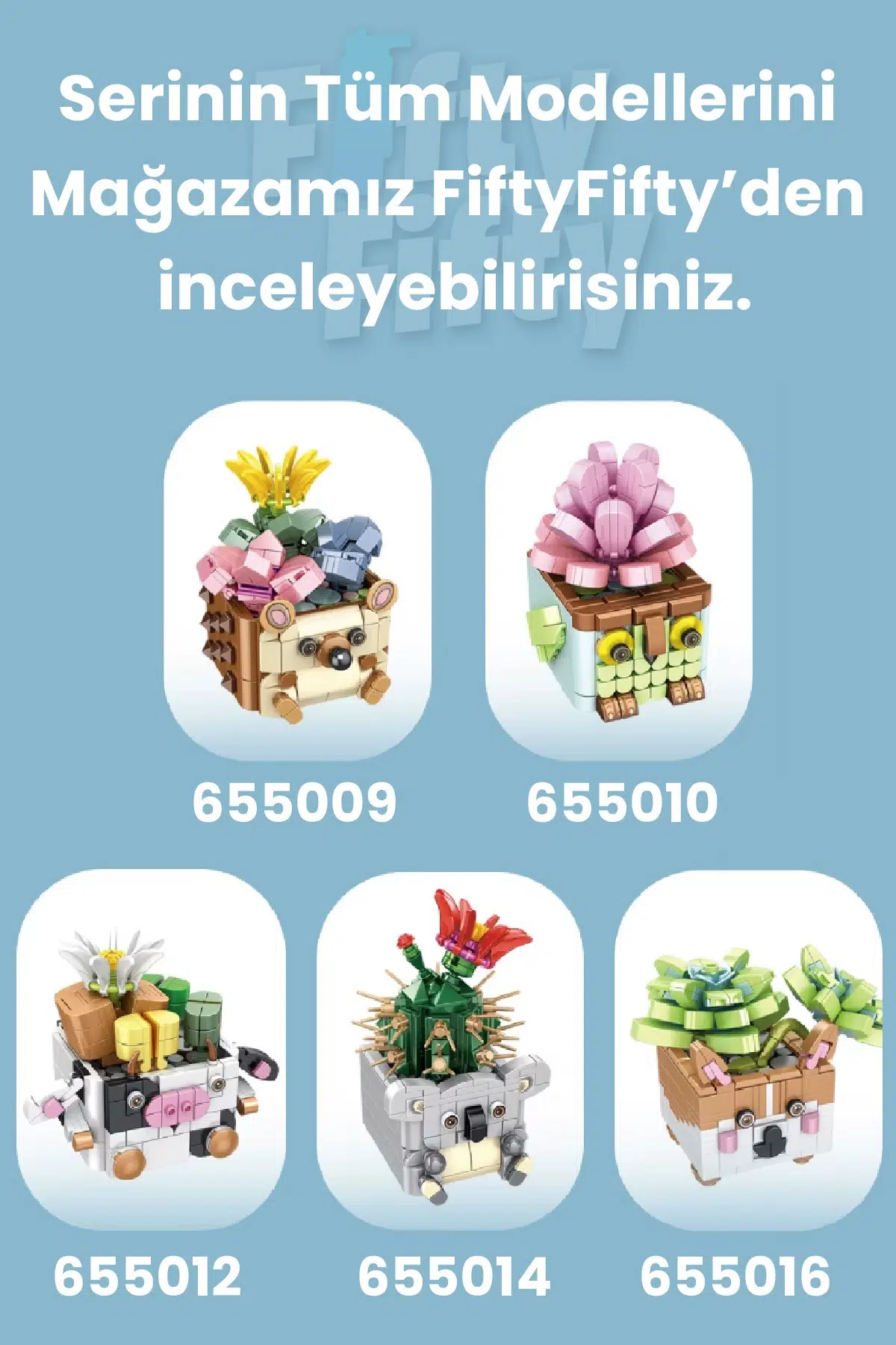 Panlos Mini Potted Plant Serisi Ayı Figürü 281 Parça Oyuncak Yapım Seti -FFP655009