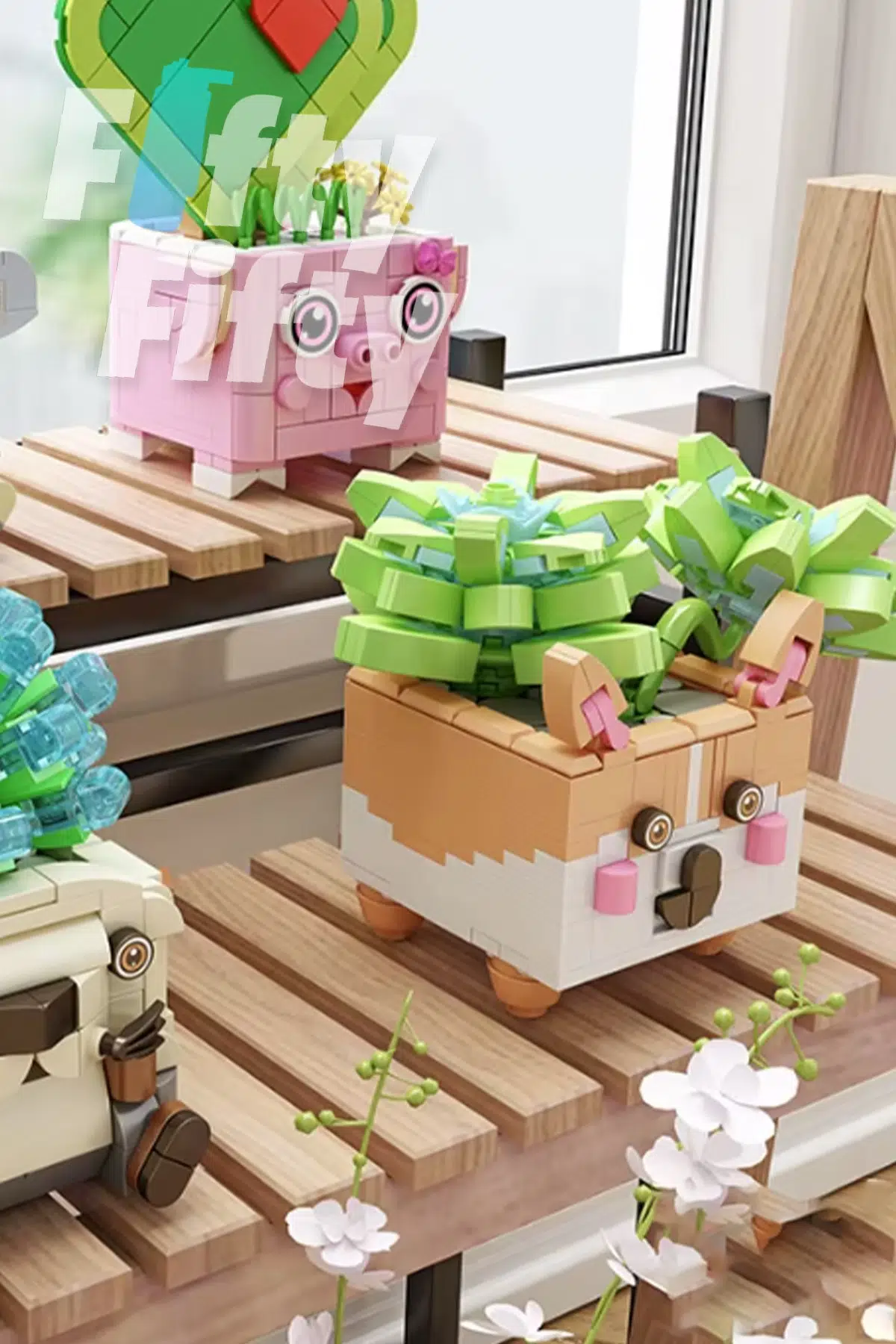 Panlos Mini Potted Plant Serisi Tilki Figürü 336 Parça Oyuncak Yapım Seti -FFP655016