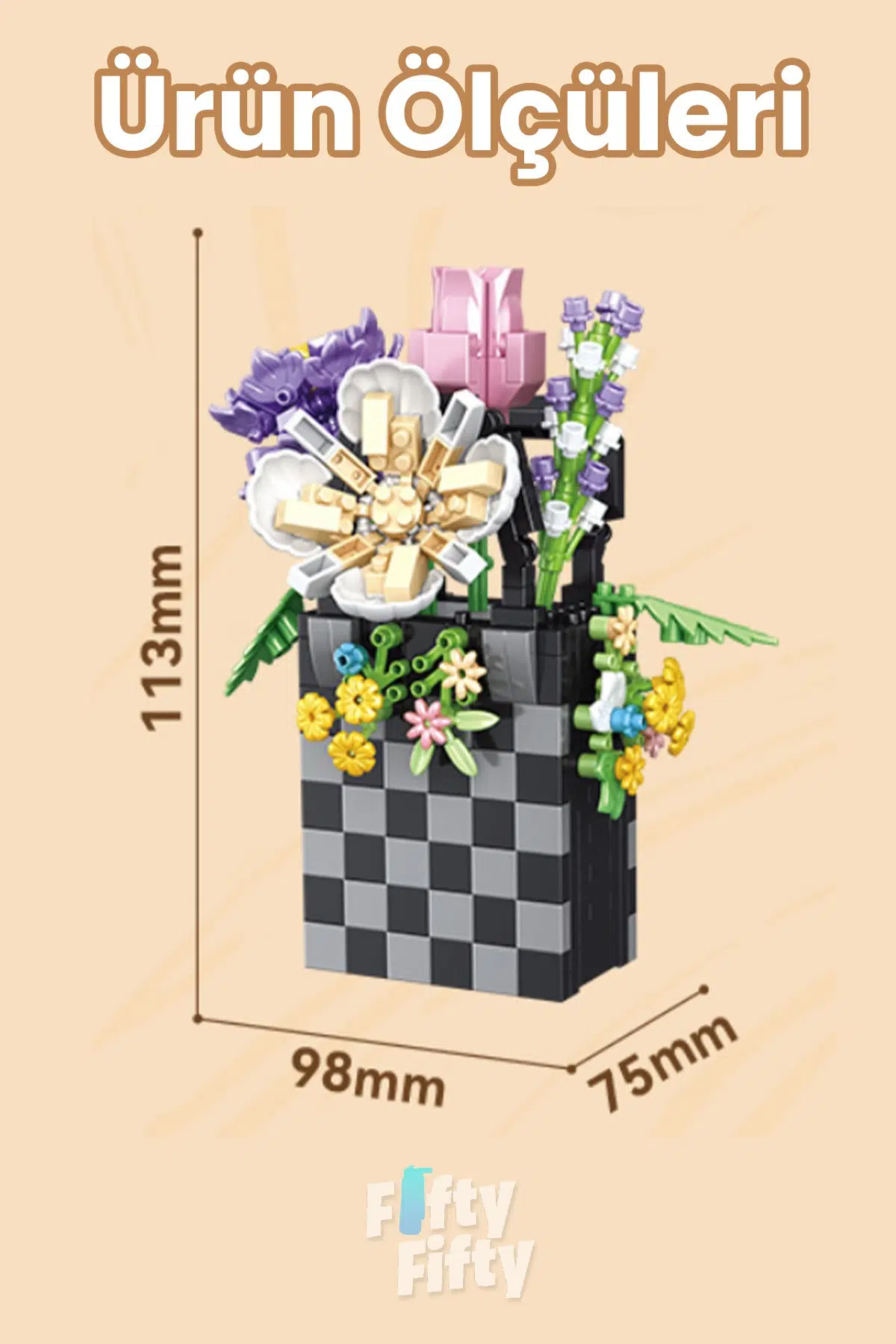 Panlos BOUTIQUE Serisi Siyah Çanta Figürü 556 Parça Oyuncak Yapım Seti -FFP1073