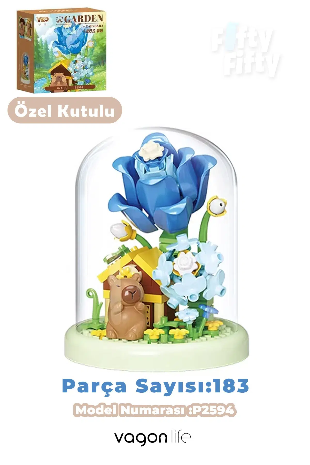 Panlos YKO Serisi Kapibara Figürlü Model 183 Parça Oyuncak Blok Yapım Seti FF-P2594