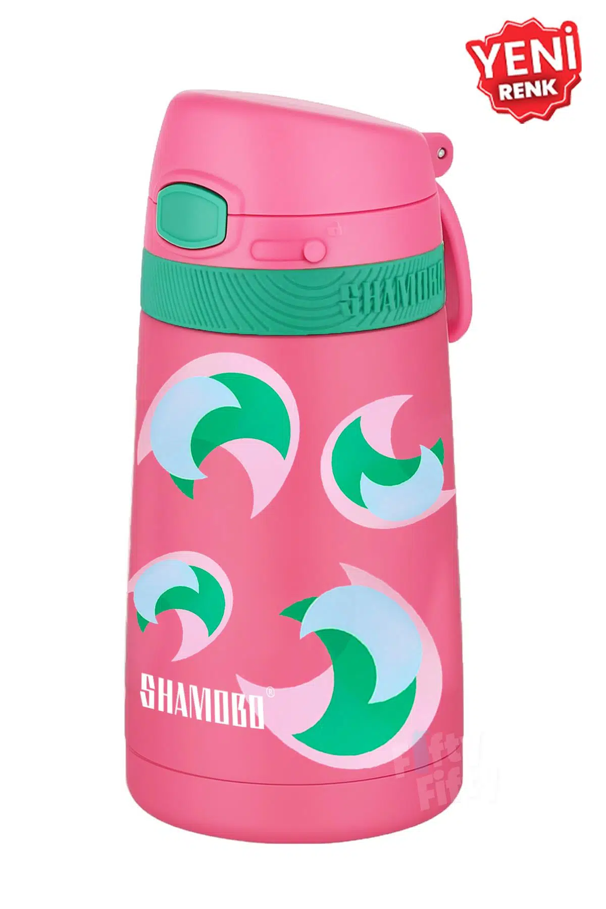 Shamobo Çocuk 350 Ml Pipetli Paslanmaz Çelik Termos Bpa İçermez 9 Renk - Koyu Pembe