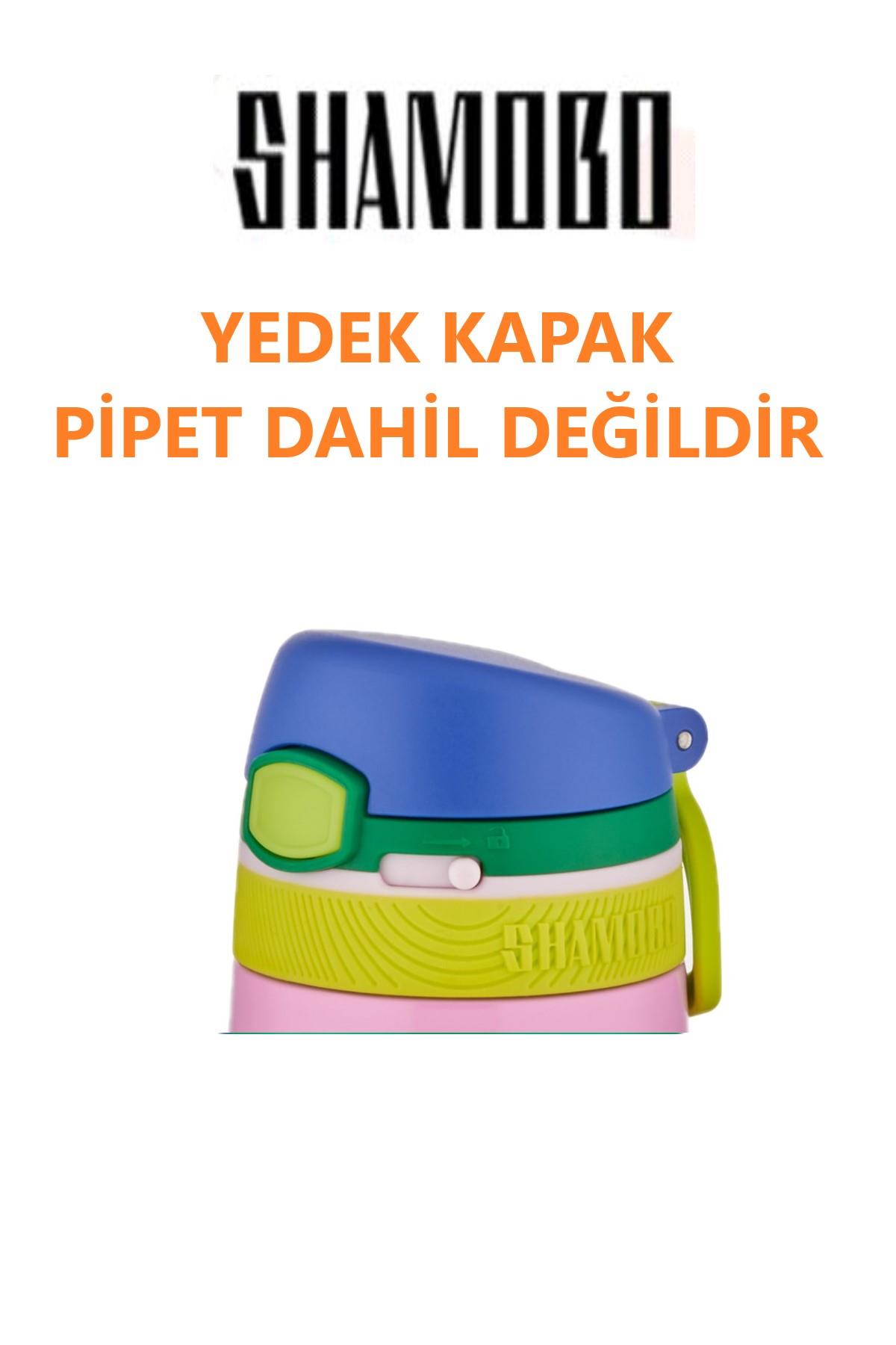 Shamobo YEDEK KAPAK --PİPET DAHİL DEĞİLDİR---350 ML ÇELİK TERMOS YEDEK KAPAĞI
