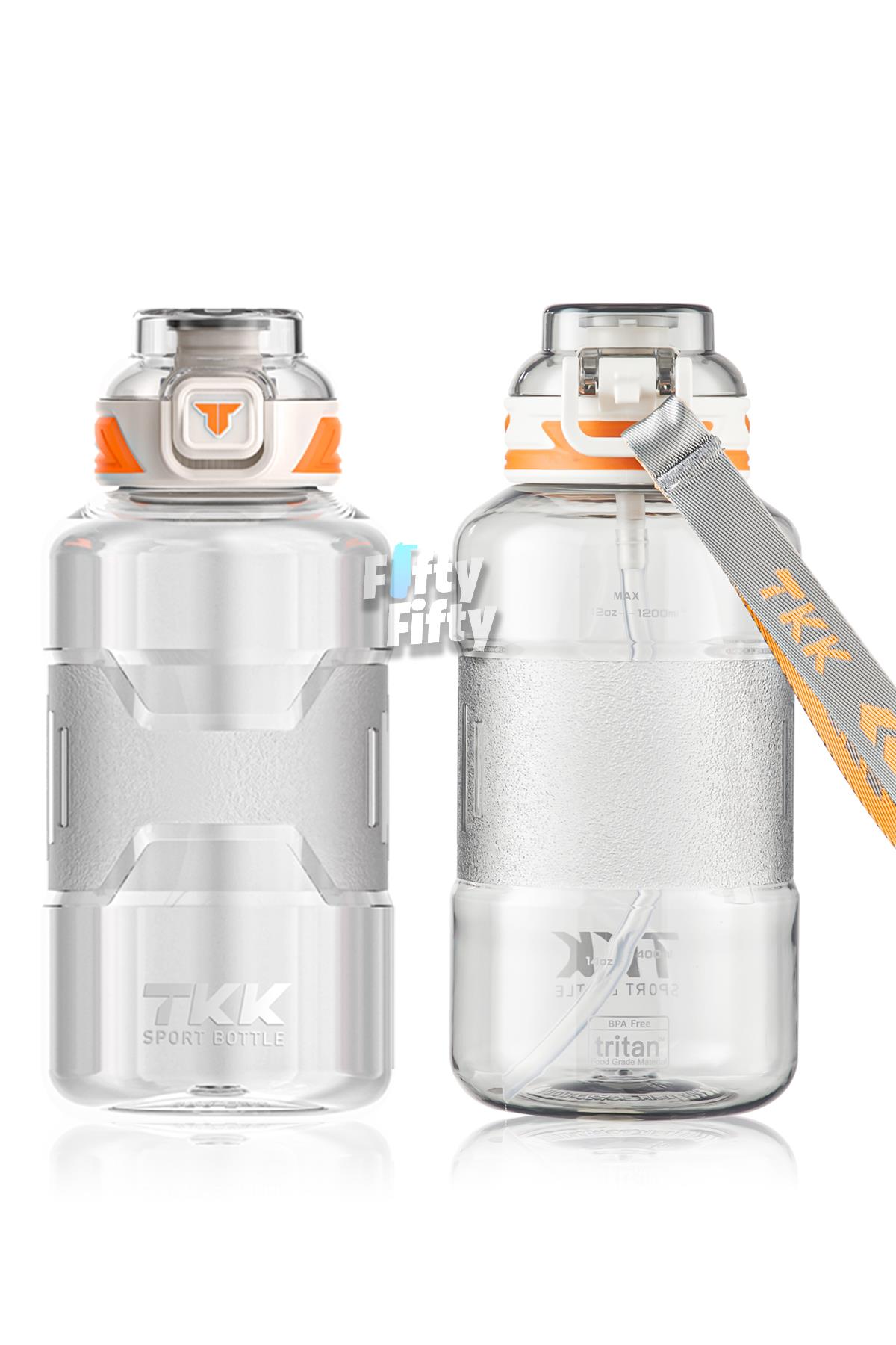 TKK 1500 ML Çift Kullanım Pipetli/Rahat içim Bpa İçermeyen Askılı Tritan Su Matarası FFTKK1021-1500