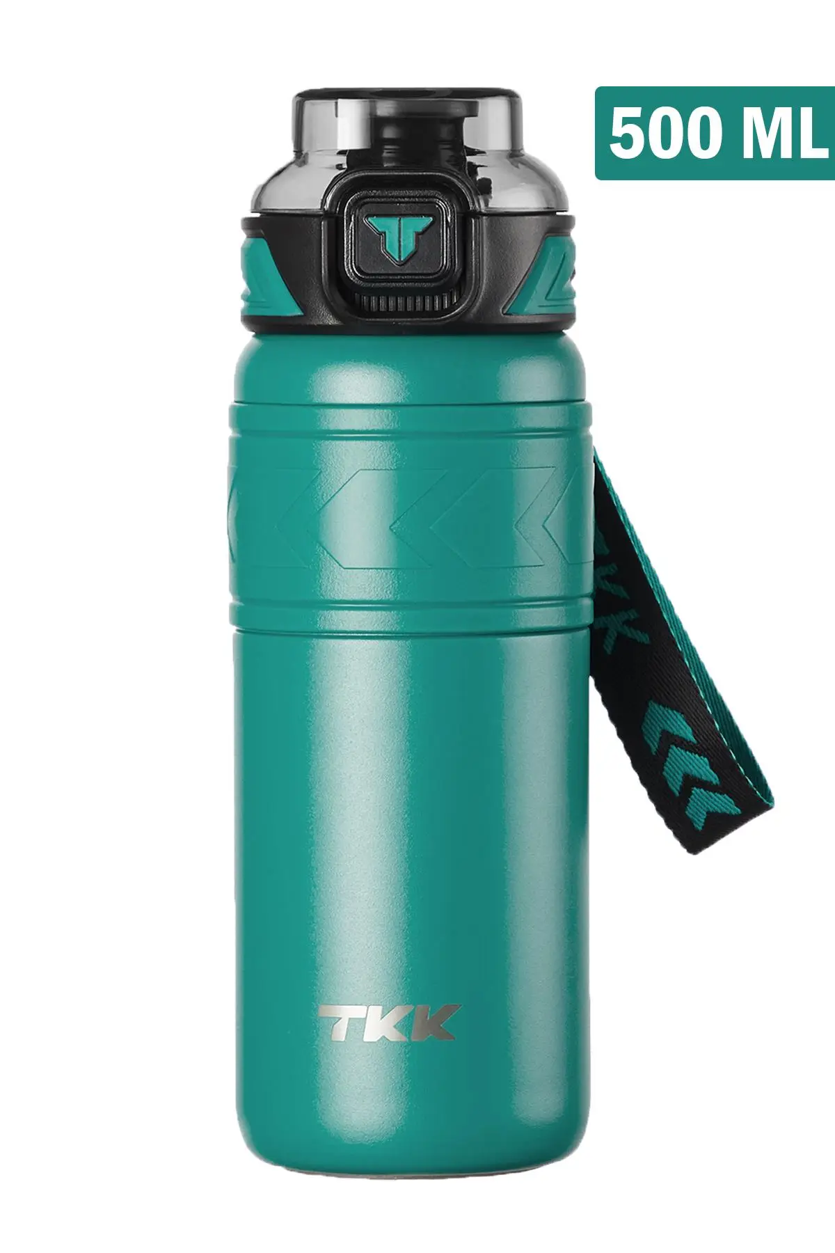 TKK 500 ML Çelik Termos Çift Kullanım Pipetli/Rahat İçim -12/24 Sıcak-Soğuk- Yalıtım -2022500ML - Yeşil