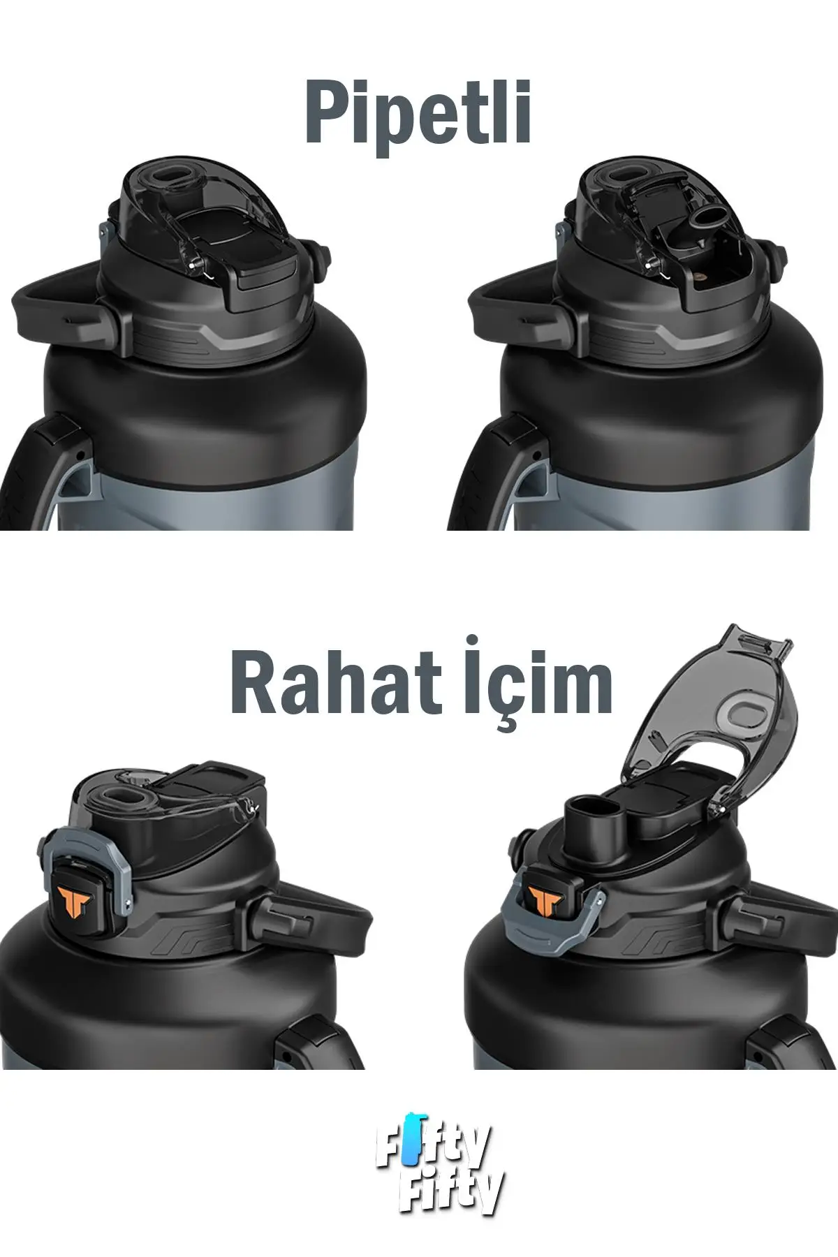 TKK 1650 ML Profesyonel Kamp Matarası/Çelik Termos Çift Kullanım Pipetli/Rahat İçim 12/24 Yalıtım -20281650 