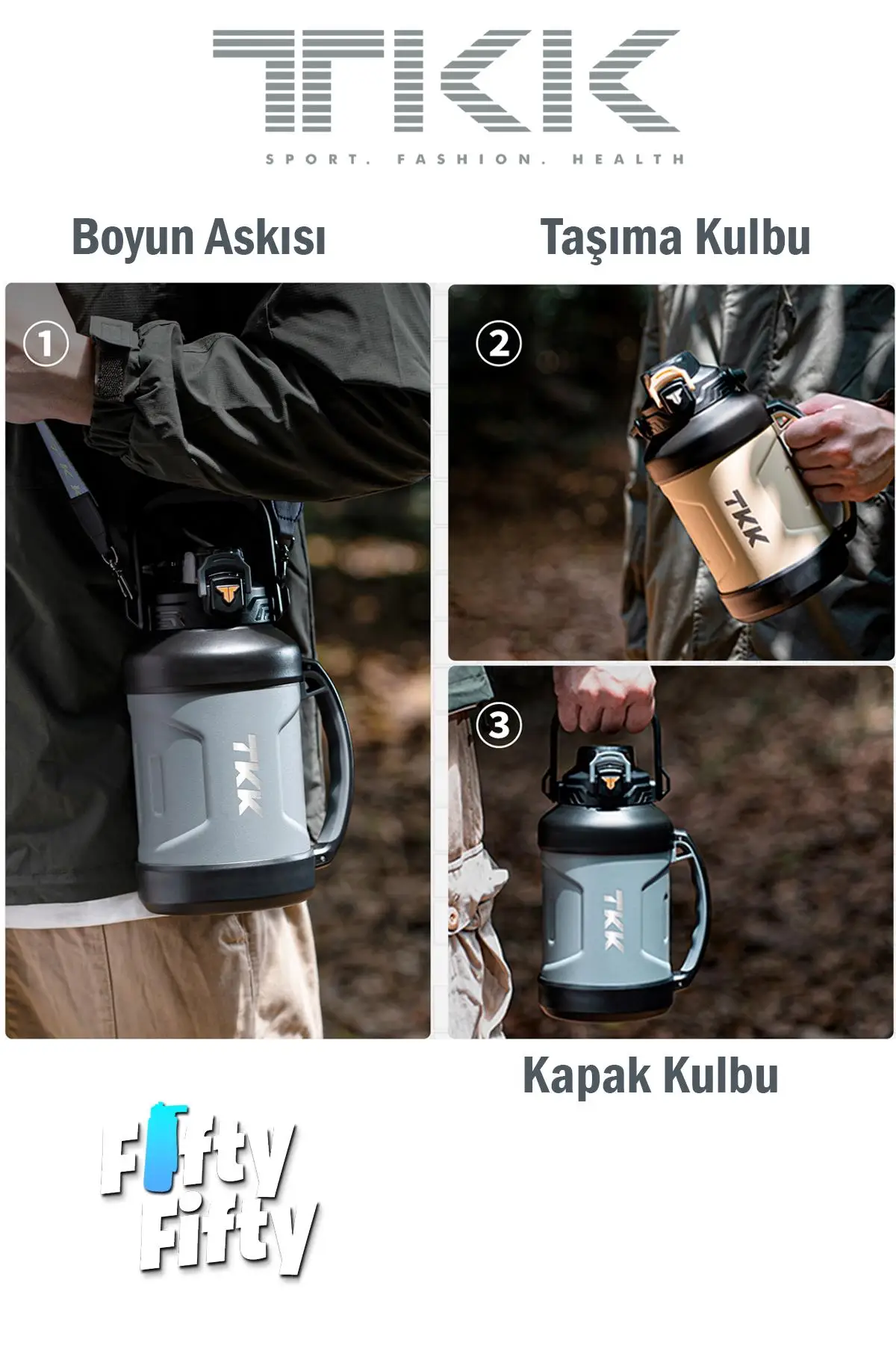 TKK 1650 ML Profesyonel Kamp Matarası/Çelik Termos Çift Kullanım Pipetli/Rahat İçim 12/24 Yalıtım -20281650 