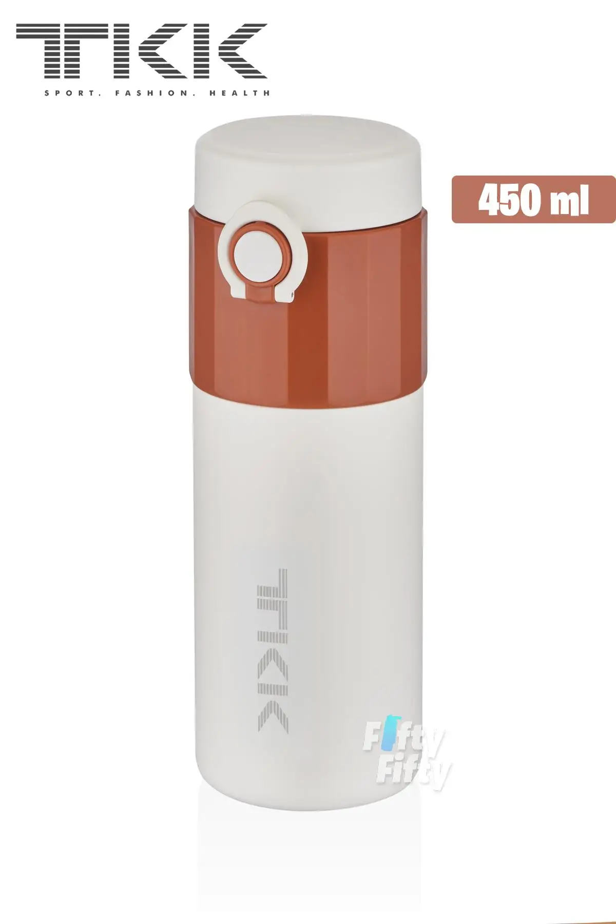TKK 450 ML Çelik Mug Kahve Bardağı 6 Saate kadar Yalıtım 2007-450 - Açık Kahverengi