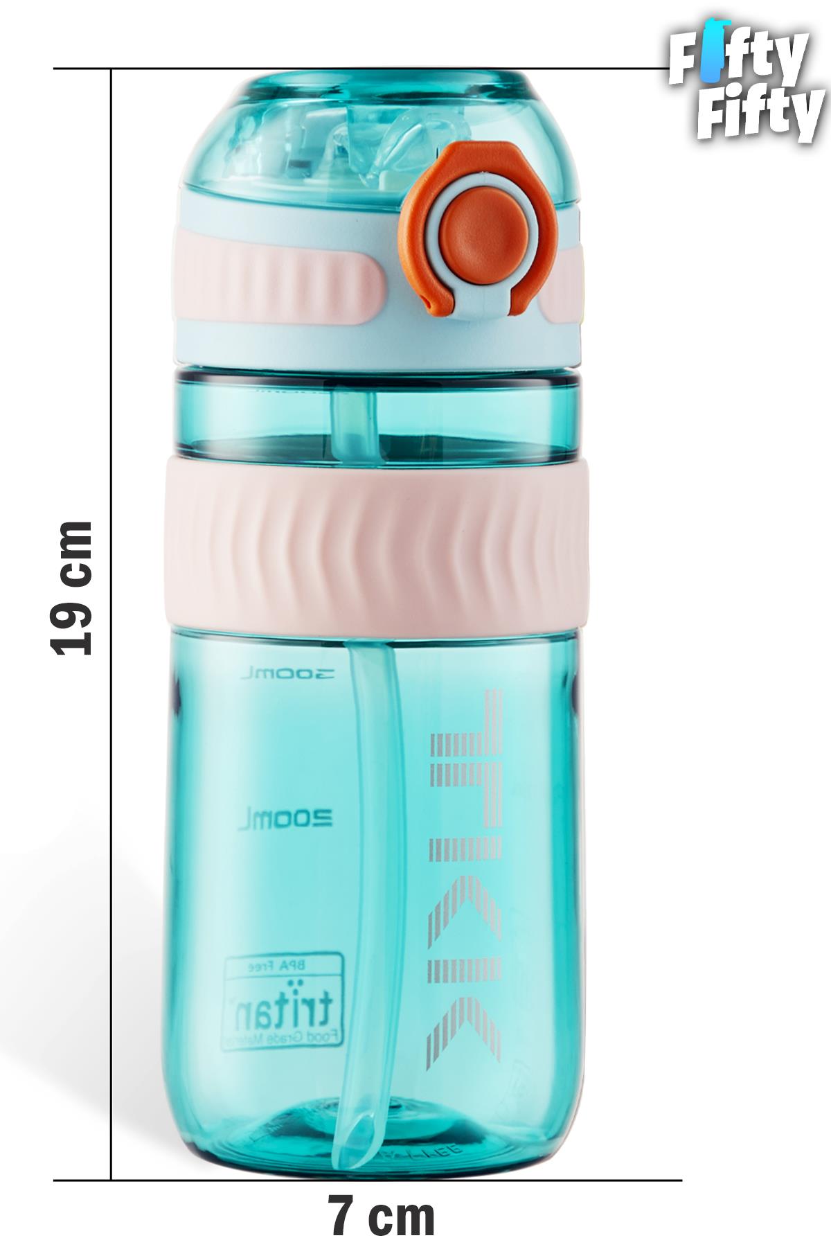 TKK 550 ML Pipetli Bpa İçermeyen Taşıma Kulplu Tritan Su Matarası FFTKK1016-550MLPipetli
