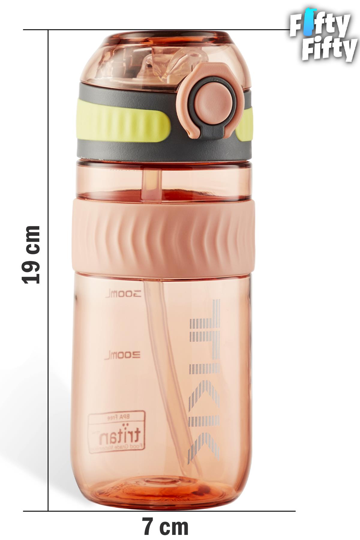 TKK 550 ML Pipetli Bpa İçermeyen Taşıma Kulplu Tritan Su Matarası FFTKK1016-550MLPipetli