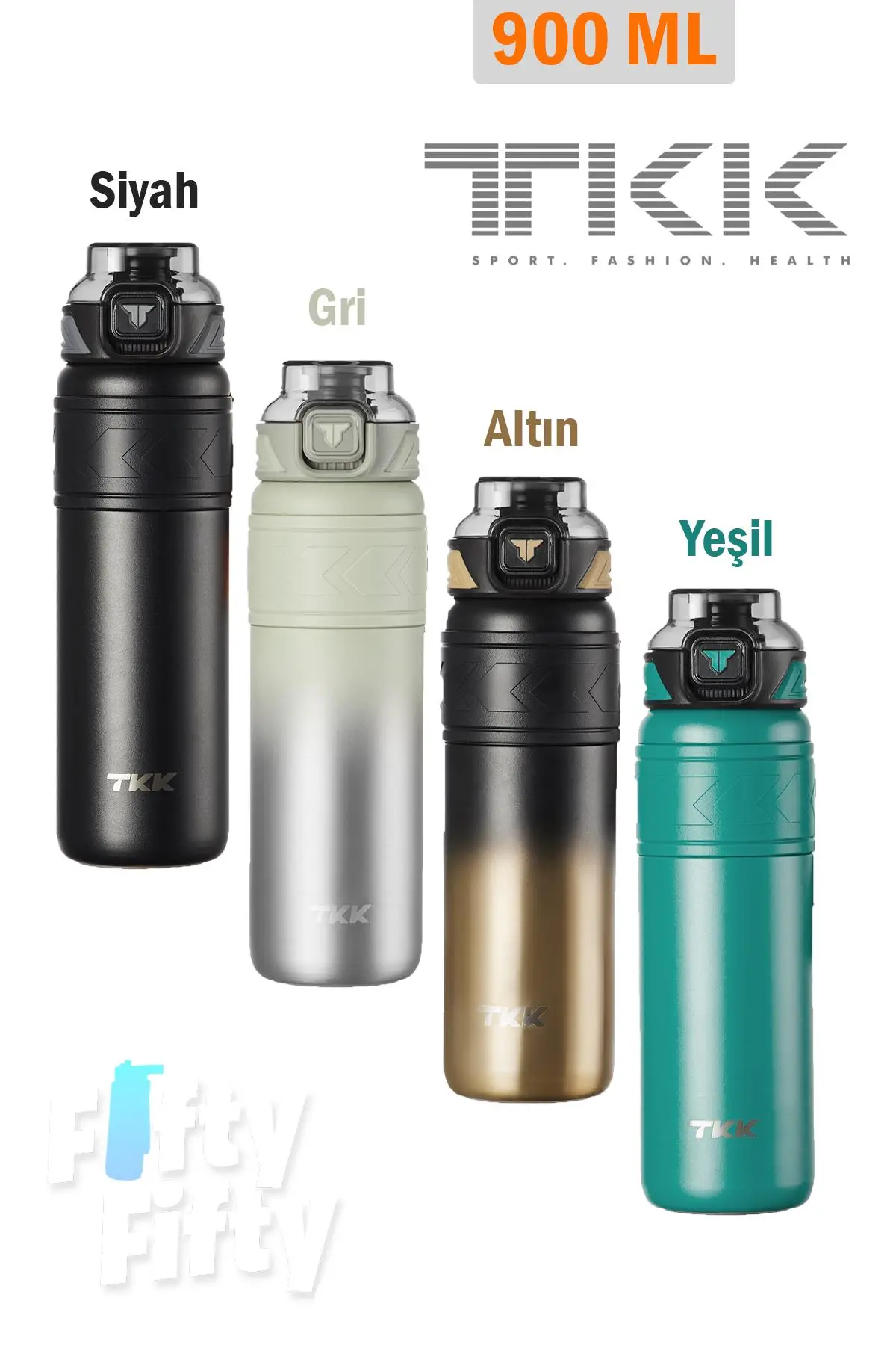 TKK 900 ML Çelik Termos Çift Kullanım Pipetli/Rahat İçim -12/24 Sıcak-Soğuk- Yalıtım -TKK2025900ML