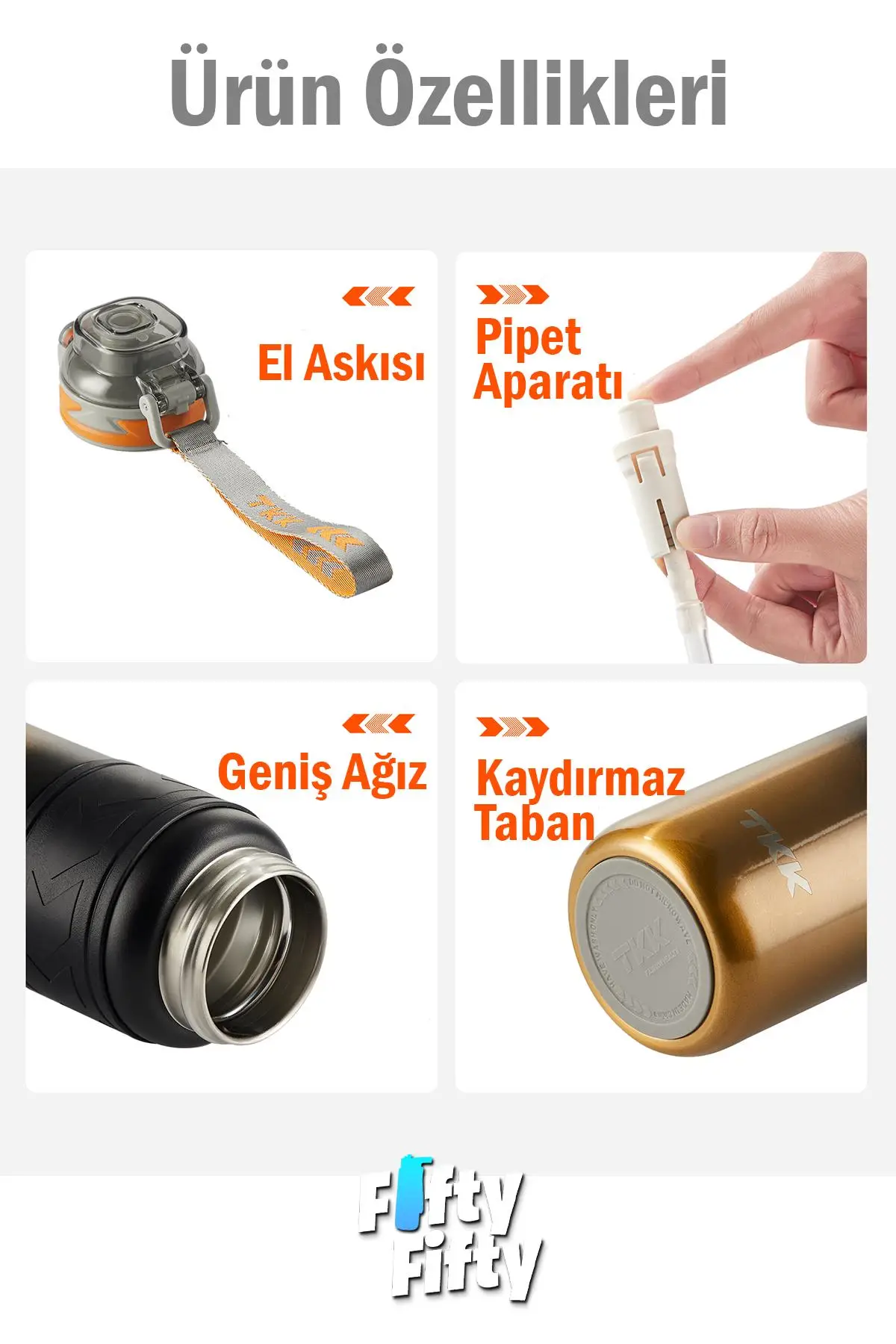 TKK 900 ML Çelik Termos Çift Kullanım Pipetli/Rahat İçim -12/24 Sıcak-Soğuk- Yalıtım -TKK2025900ML