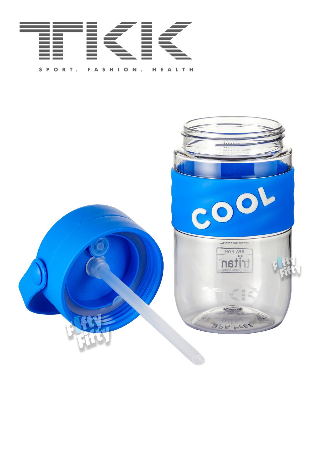 TKK 550 ML Pipetli(Isırılması güç) Taşıma kulplu Bpa İçermeyen Tritan Su Matarası COOL-550