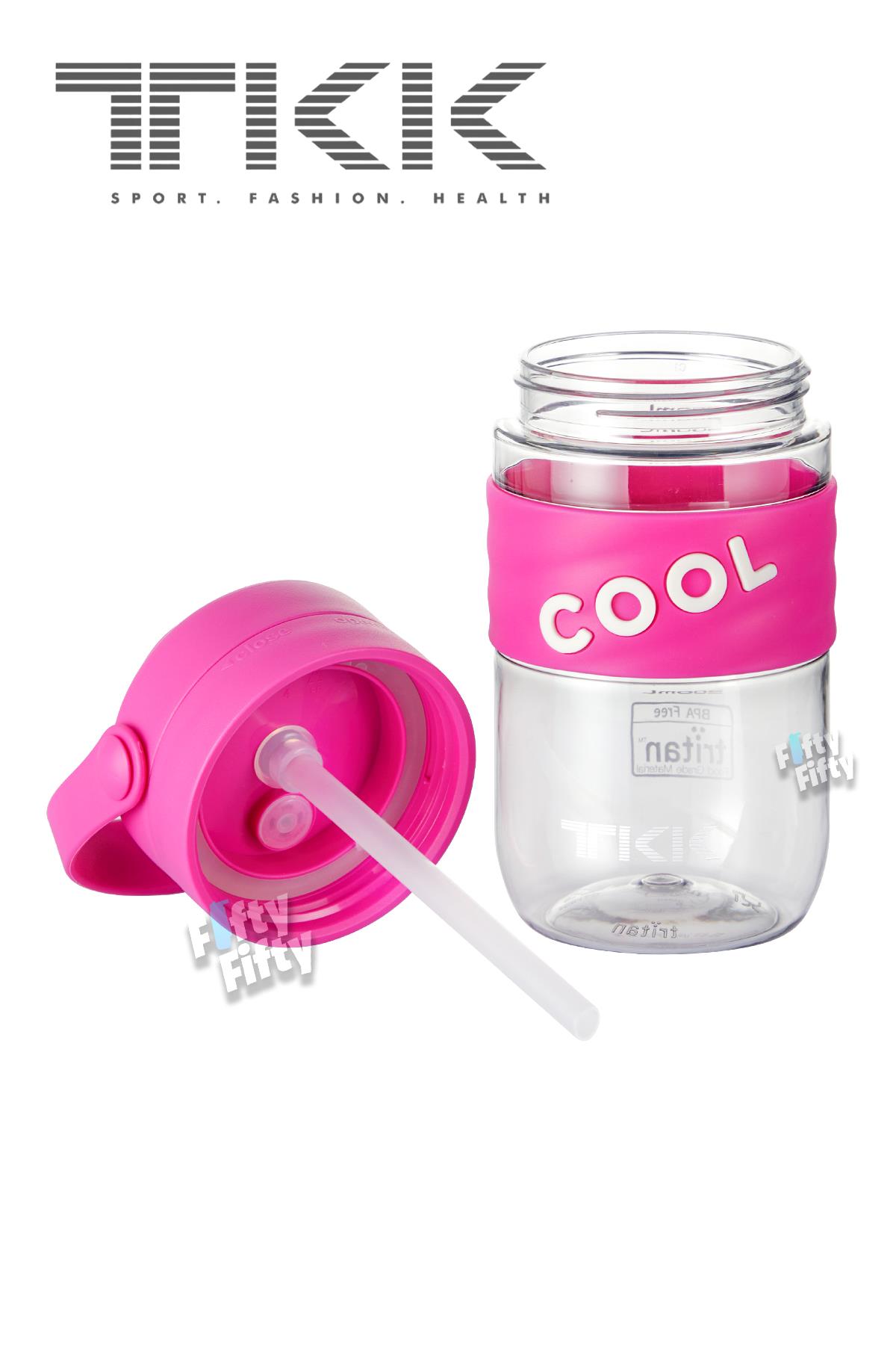 TKK 550 ML Pipetli(Isırılması güç) Taşıma kulplu Bpa İçermeyen Tritan Su Matarası COOL-550