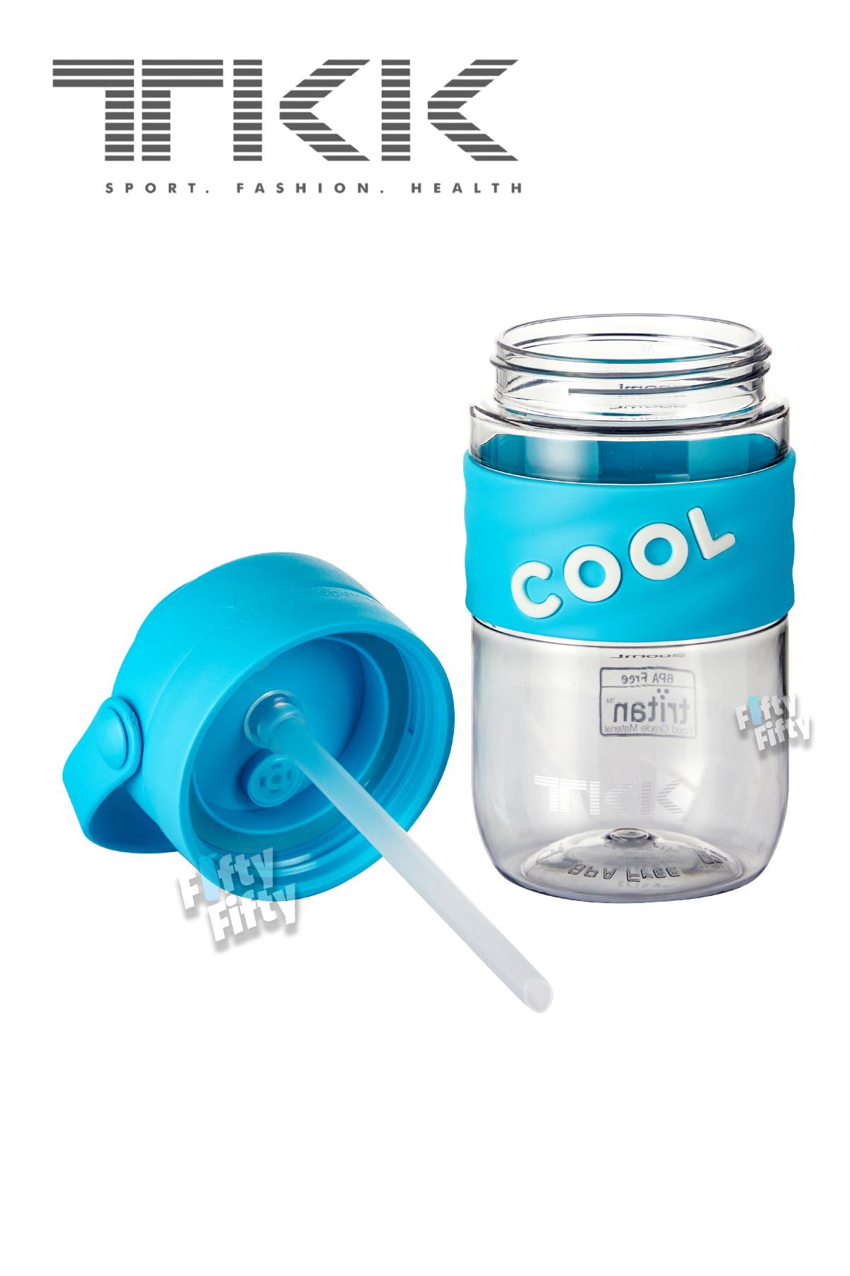 TKK 550 ML Pipetli(Isırılması güç) Taşıma kulplu Bpa İçermeyen Tritan Su Matarası COOL-550