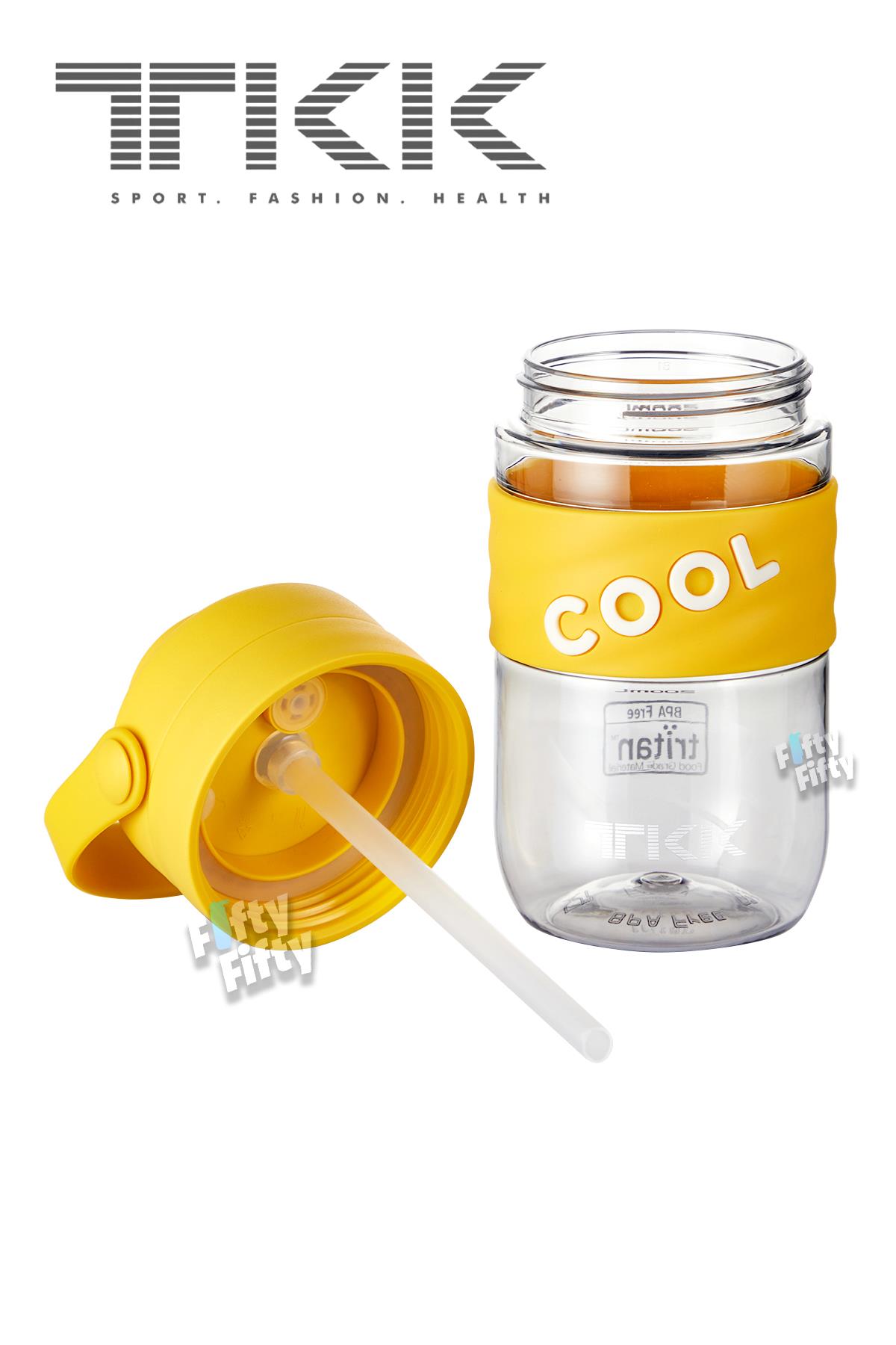 TKK 550 ML Pipetli(Isırılması güç) Taşıma kulplu Bpa İçermeyen Tritan Su Matarası COOL-550
