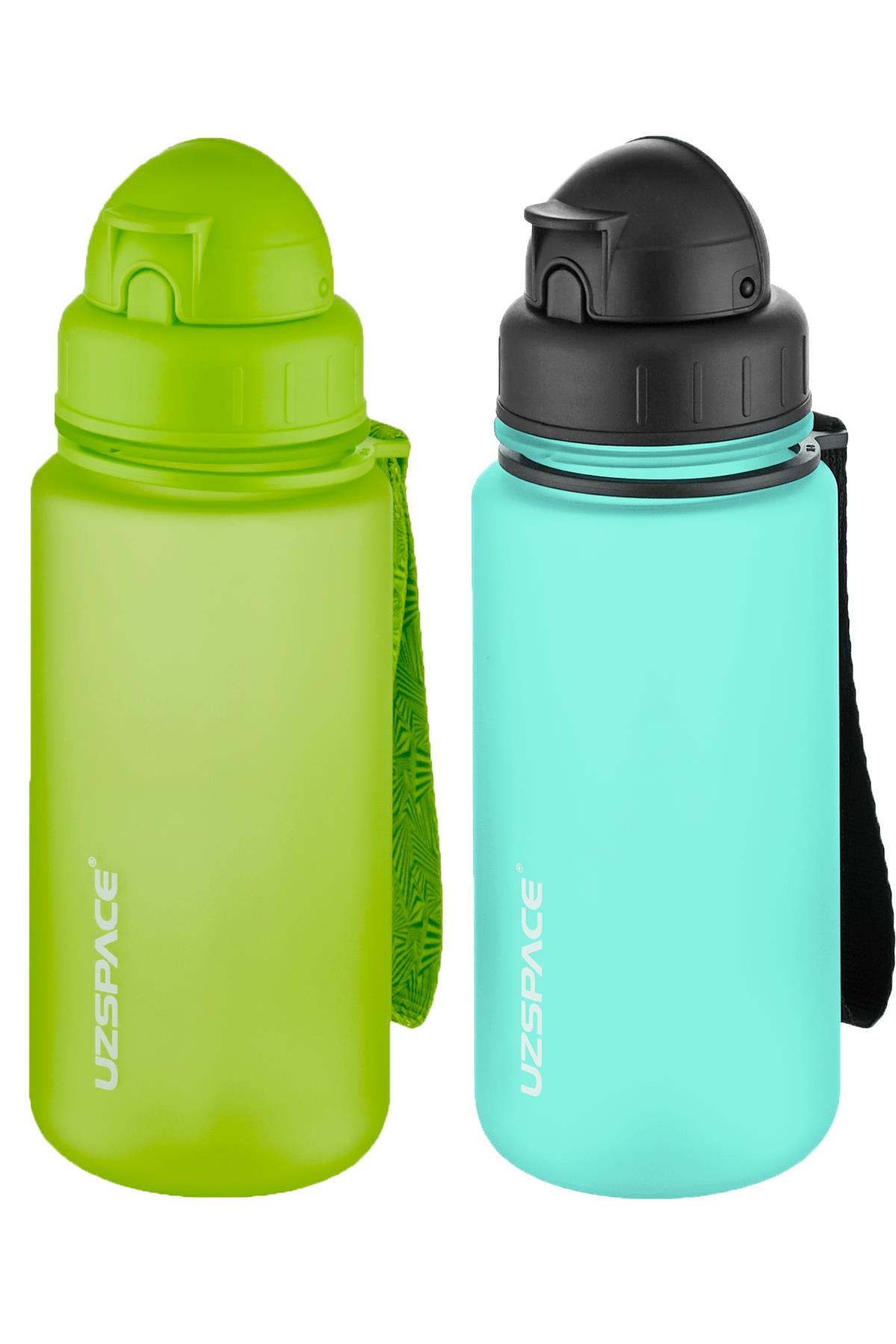 Uzspace 2'li Pipetli Tritan Matara Seti 400 ml FiftyFifty - Yeşil-BuzMavisi