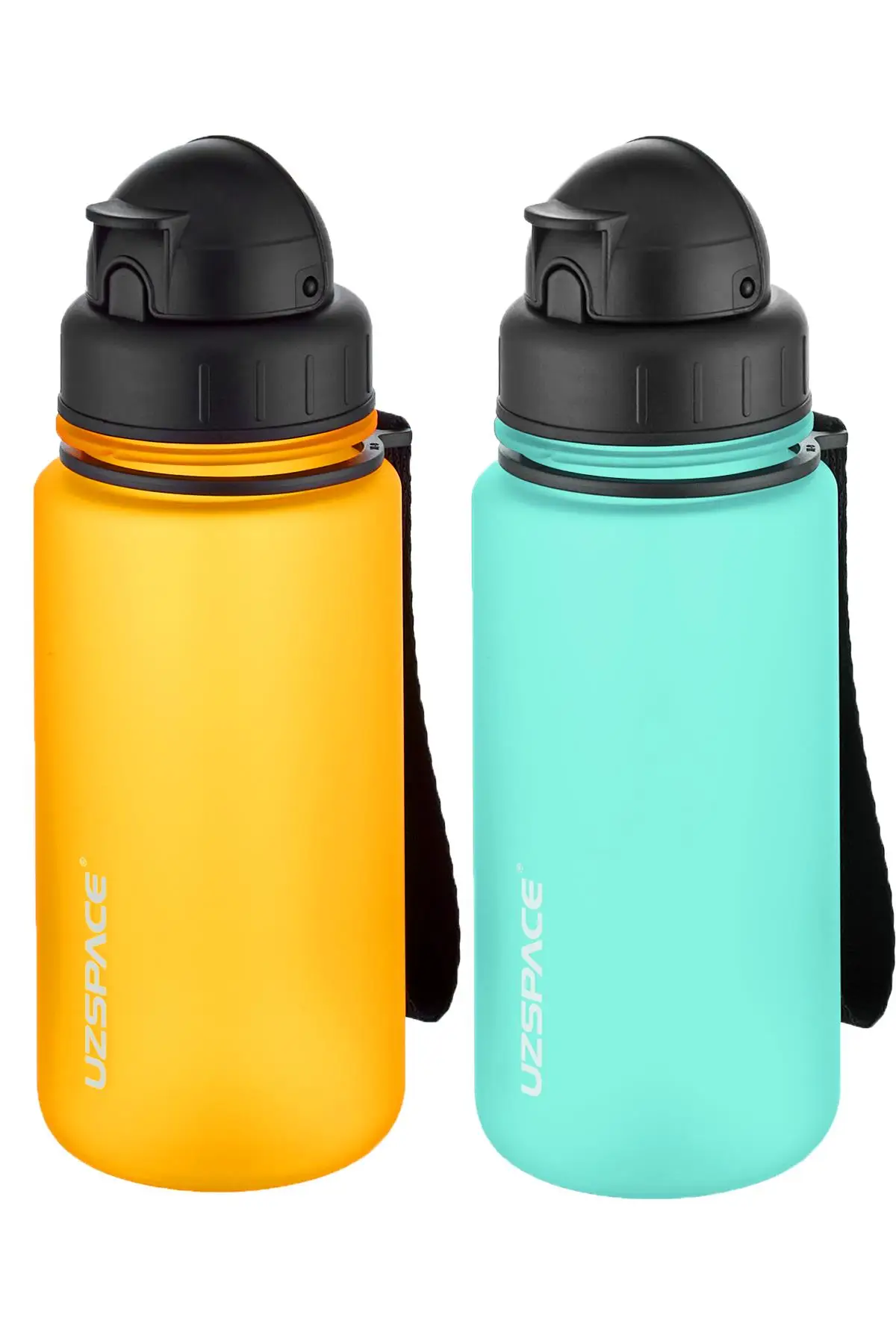 Uzspace 2'li Pipetli Tritan Matara Seti 400 ml FiftyFifty - Turuncu-BuzMavisi