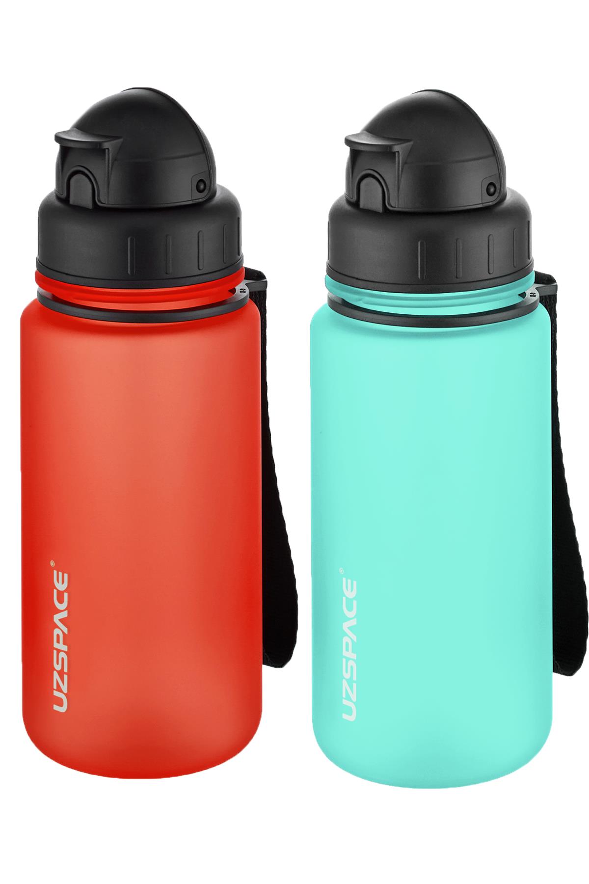 Uzspace 2'li Pipetli Tritan Matara Seti 400 ml FiftyFifty - FantasyRed-BuzMavisi