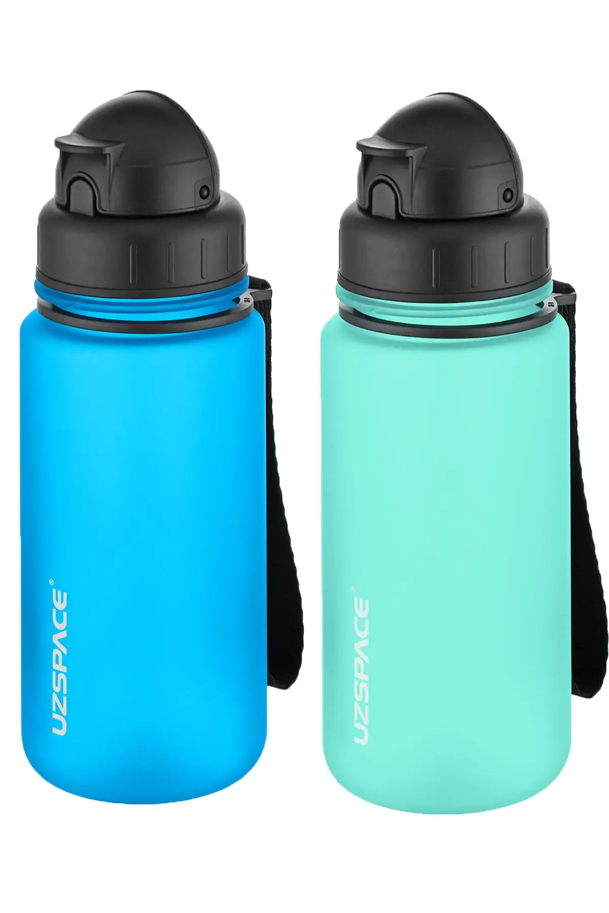 Uzspace 2'li Pipetli Tritan Matara Seti 400 ml FiftyFifty - Turkuaz-BuzMavisi