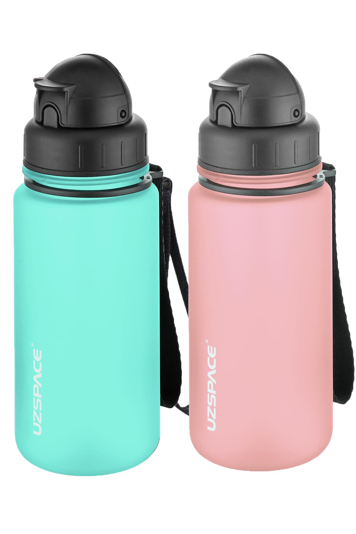 Uzspace 2'li Pipetli Tritan Matara Seti 400 ml FiftyFifty - Pudra-BuzMavisi