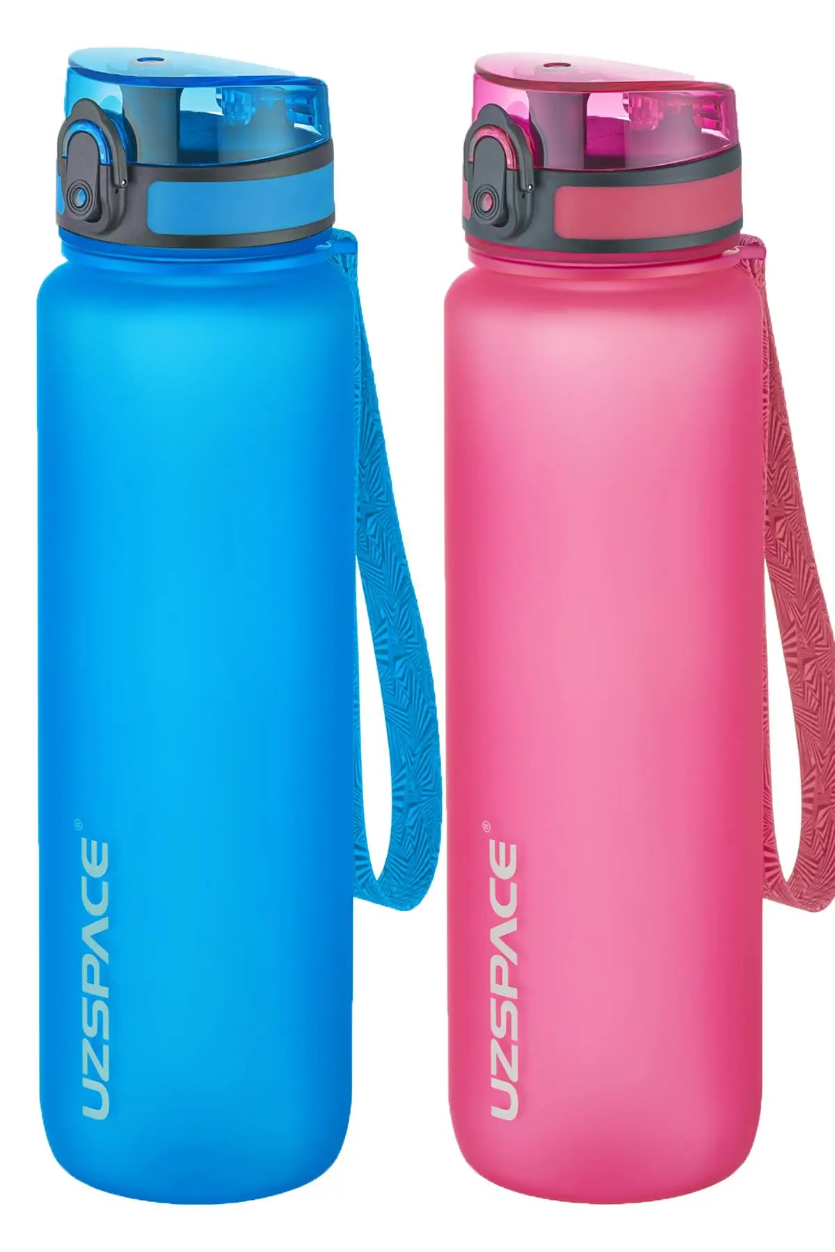 Uzspace 2`li Tritan Matara Seti 1000 ml Büyük Boy 14 Farklı Renk Seçeneği FiftyFifty